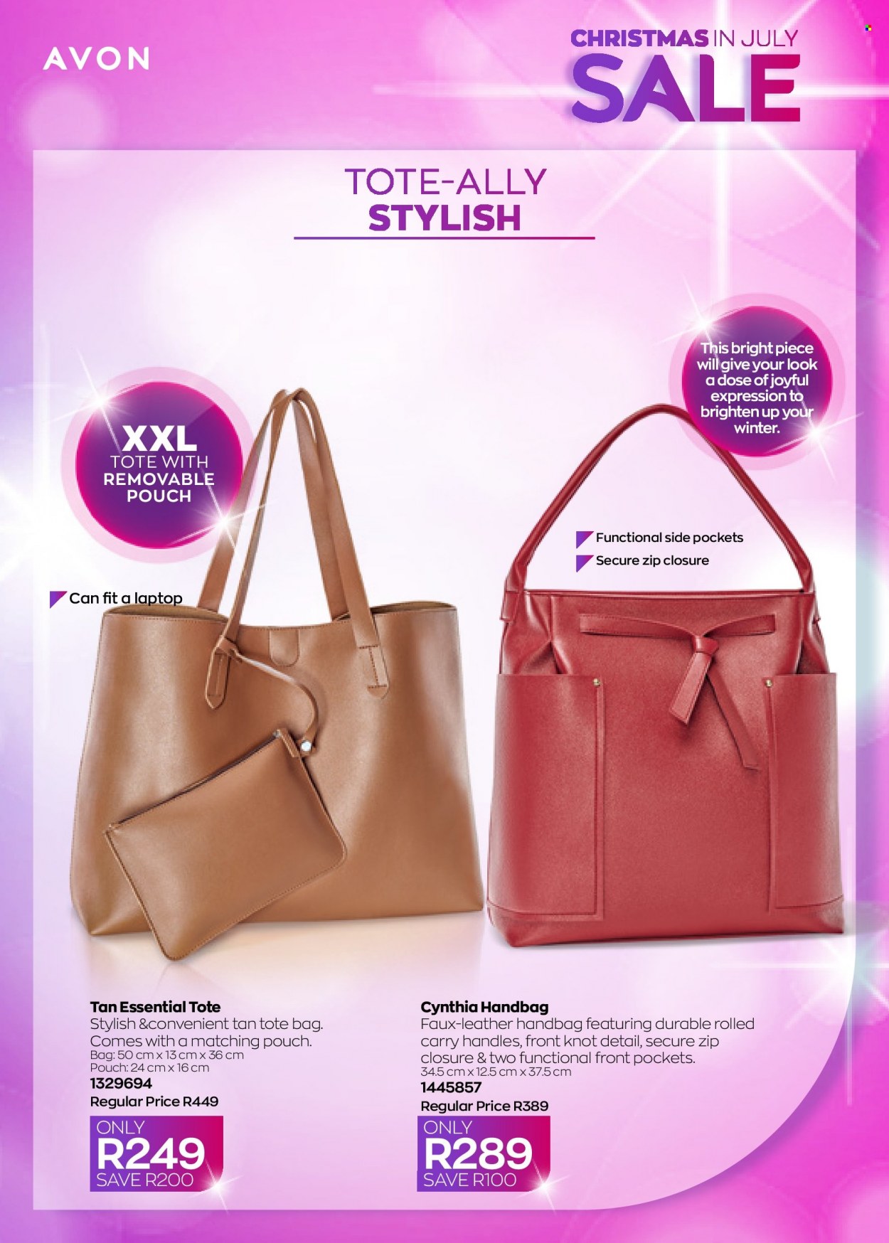thumbnail - Avon catalogue  - 22/07/2022 - 31/07/2022 - Sales products - Avon, handbag, tote bag. Page 50.