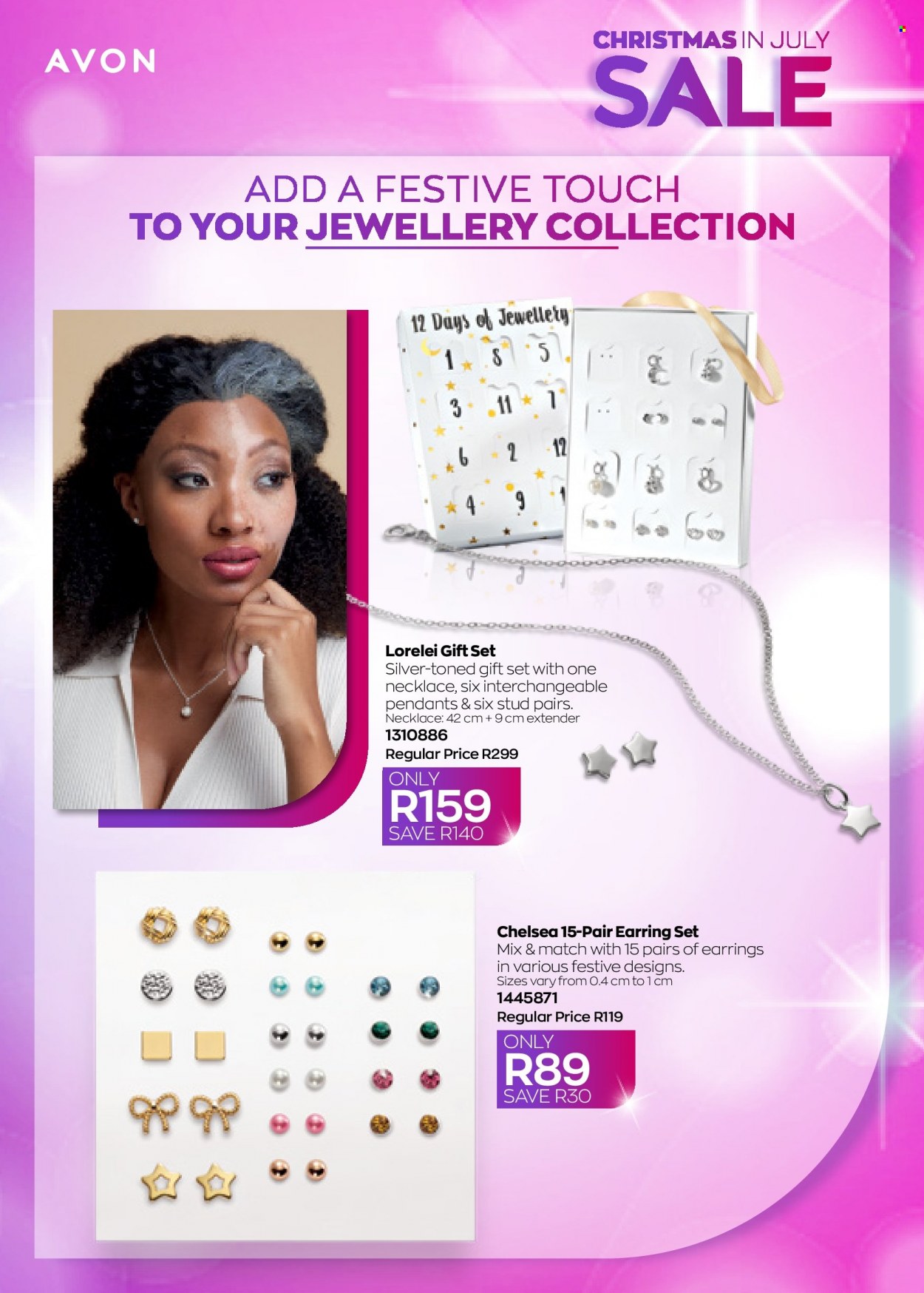thumbnail - Avon catalogue  - 22/07/2022 - 31/07/2022 - Sales products - Avon, gift set, earrings, necklace, pendant. Page 59.