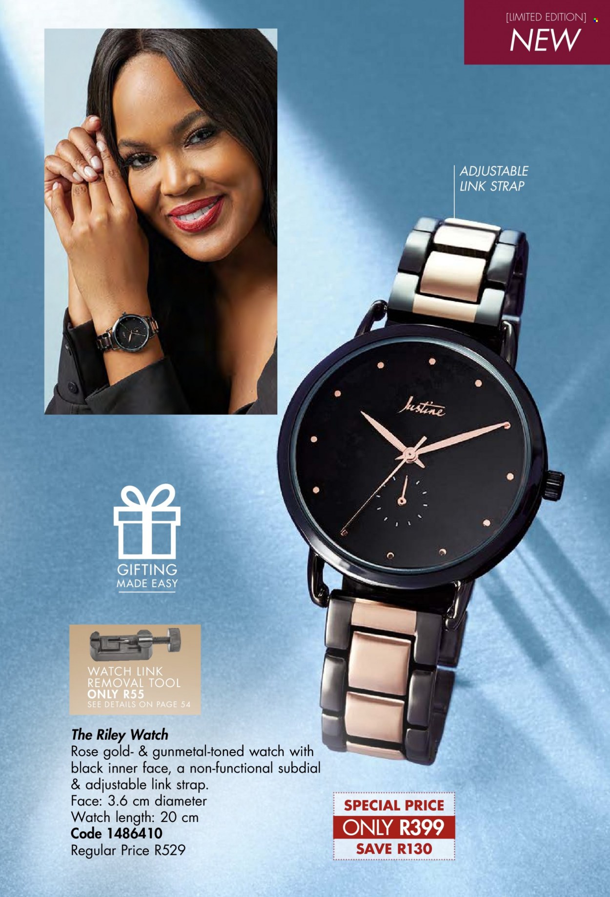 thumbnail - Justine catalogue  - 01/08/2022 - 31/08/2022 - Sales products - watch. Page 55.