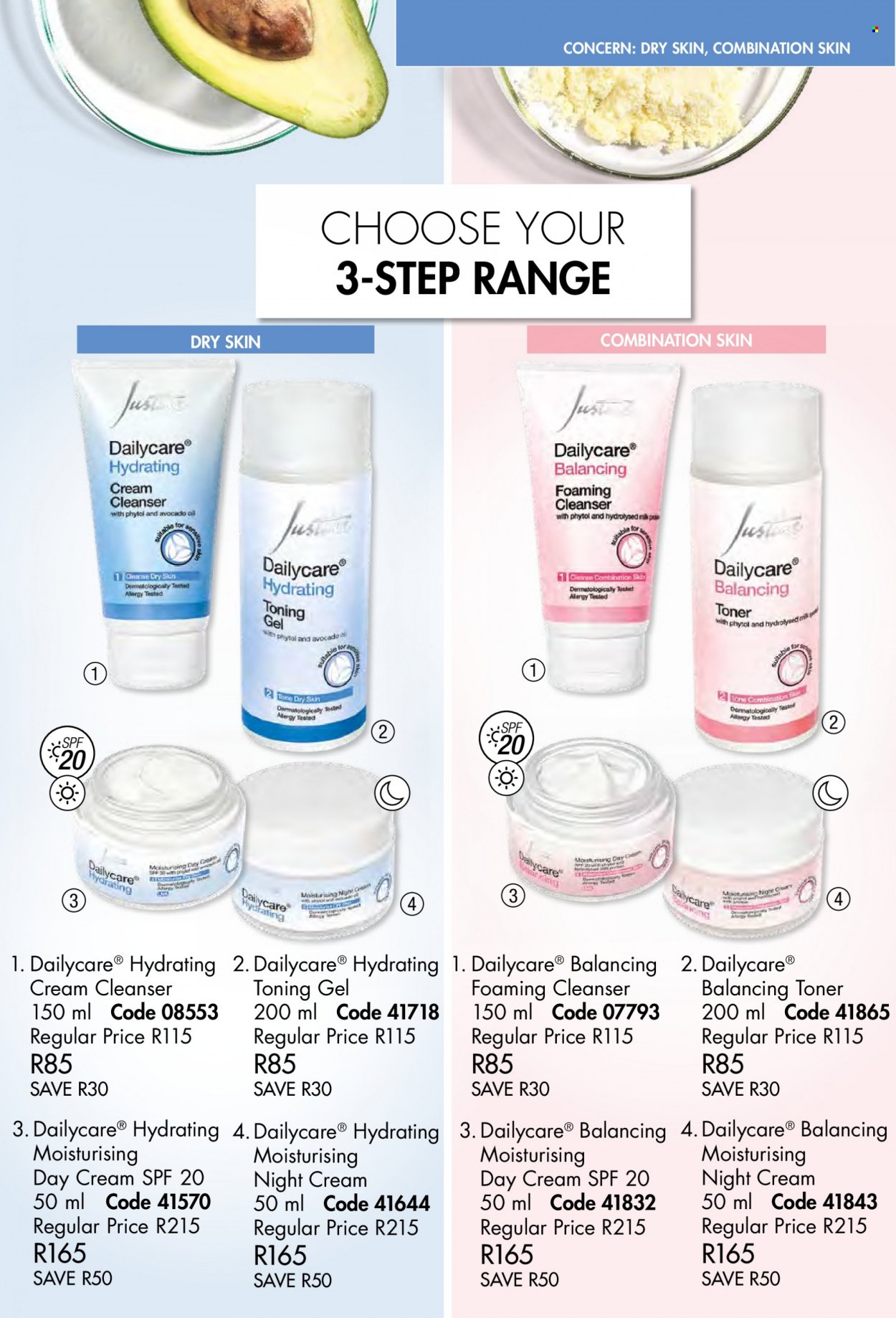 thumbnail - Justine catalogue  - 01/08/2022 - 31/08/2022 - Sales products - cleanser, day cream, toner, night cream. Page 58.
