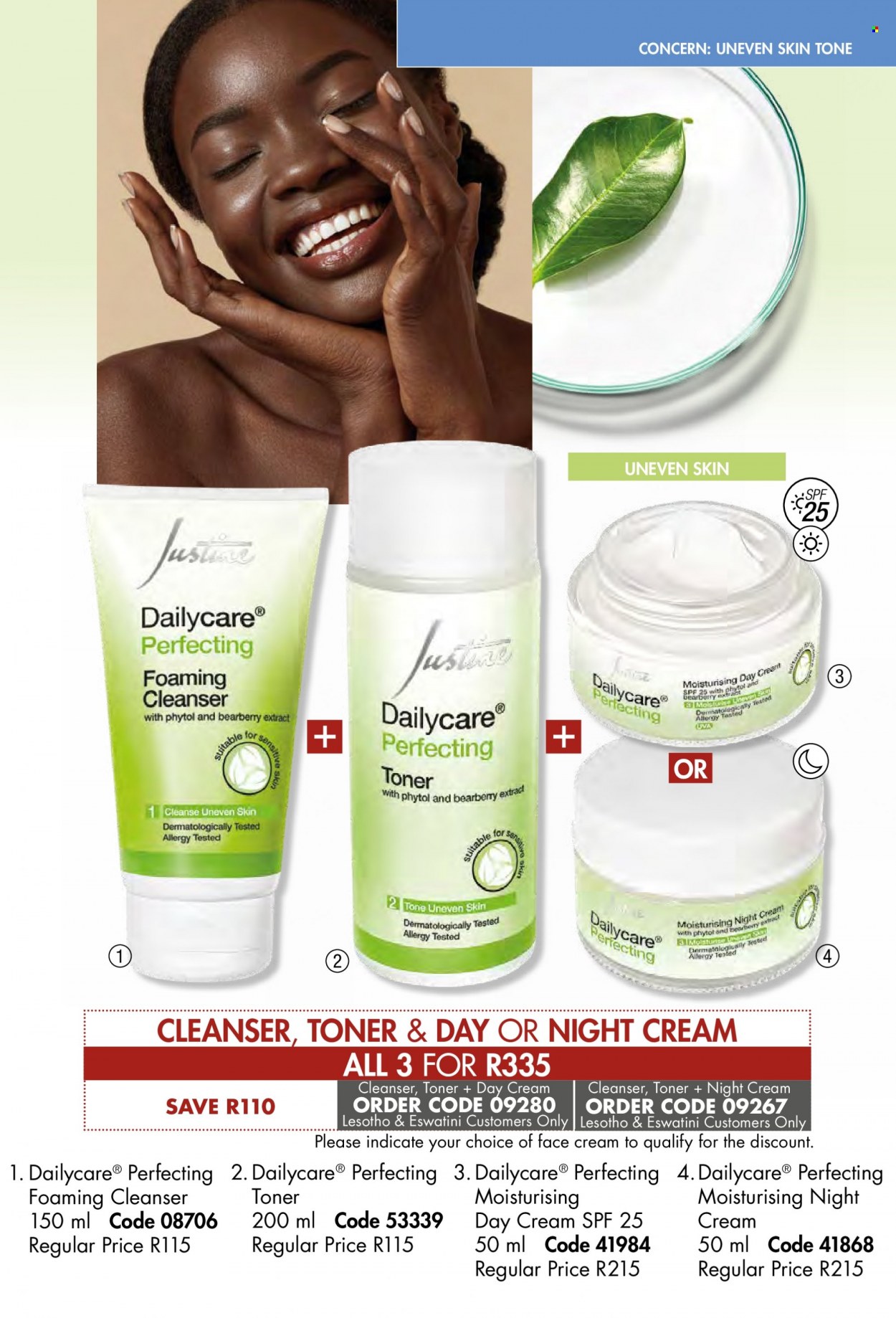 thumbnail - Justine catalogue  - 01/08/2022 - 31/08/2022 - Sales products - cleanser, day cream, toner, night cream, face cream. Page 59.