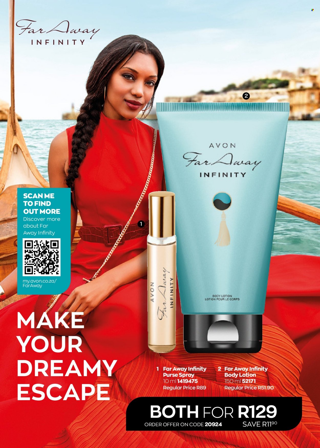 thumbnail - Avon catalogue  - 01/08/2022 - 31/08/2022 - Sales products - Avon, Infinity, body lotion, far away. Page 20.