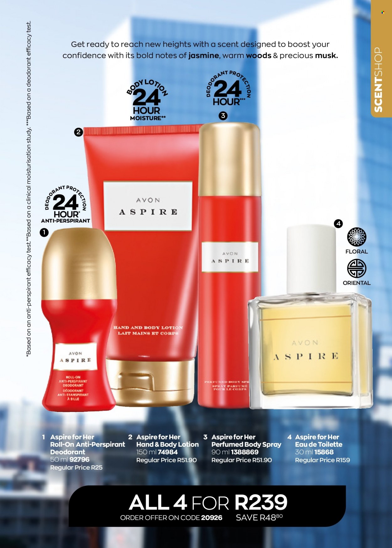thumbnail - Avon catalogue  - 01/08/2022 - 31/08/2022 - Sales products - Avon, body lotion, body spray, anti-perspirant, eau de toilette, roll-on, deodorant. Page 23.
