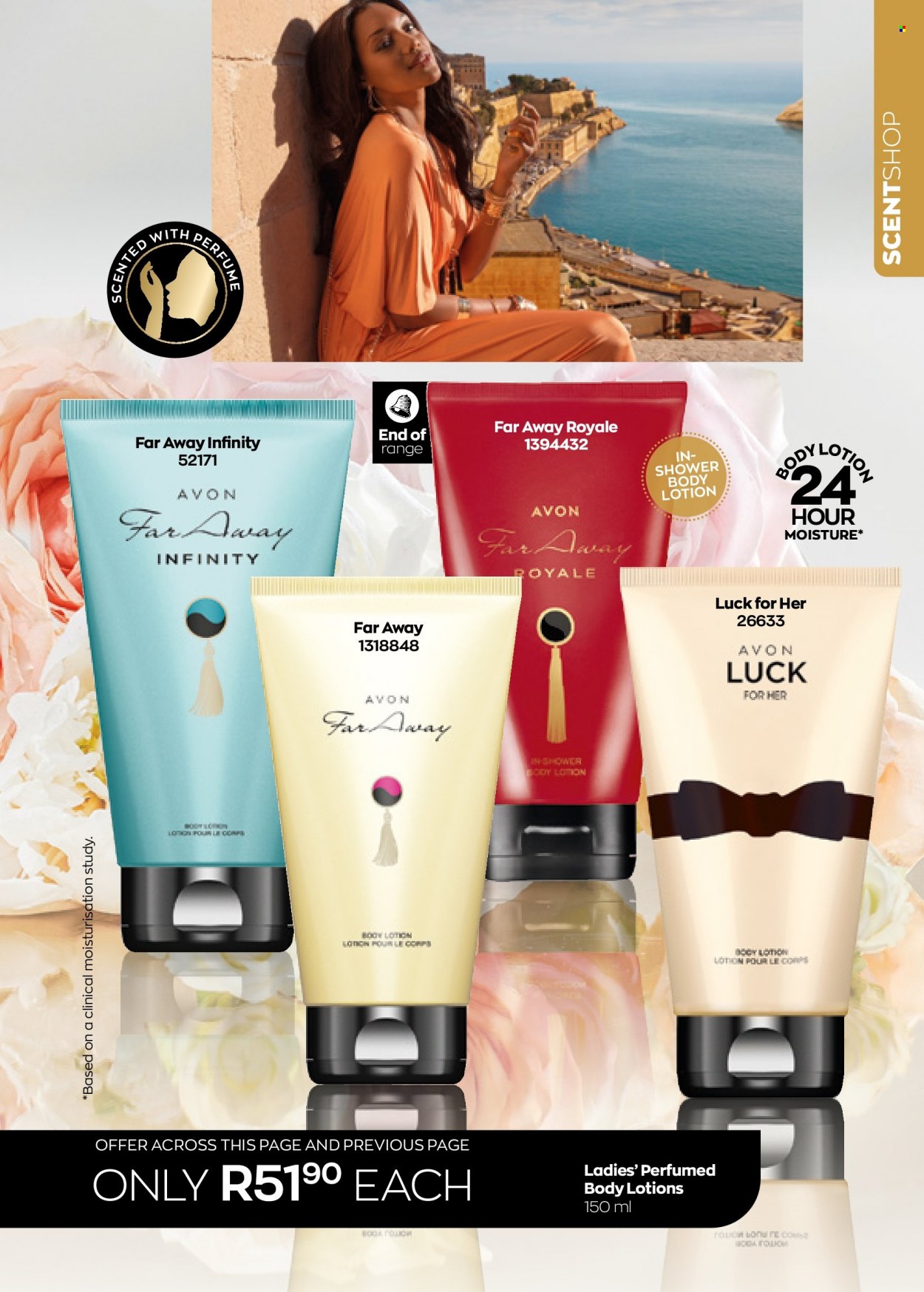 thumbnail - Avon catalogue  - 01/08/2022 - 31/08/2022 - Sales products - Avon, Infinity, body lotion, far away. Page 33.