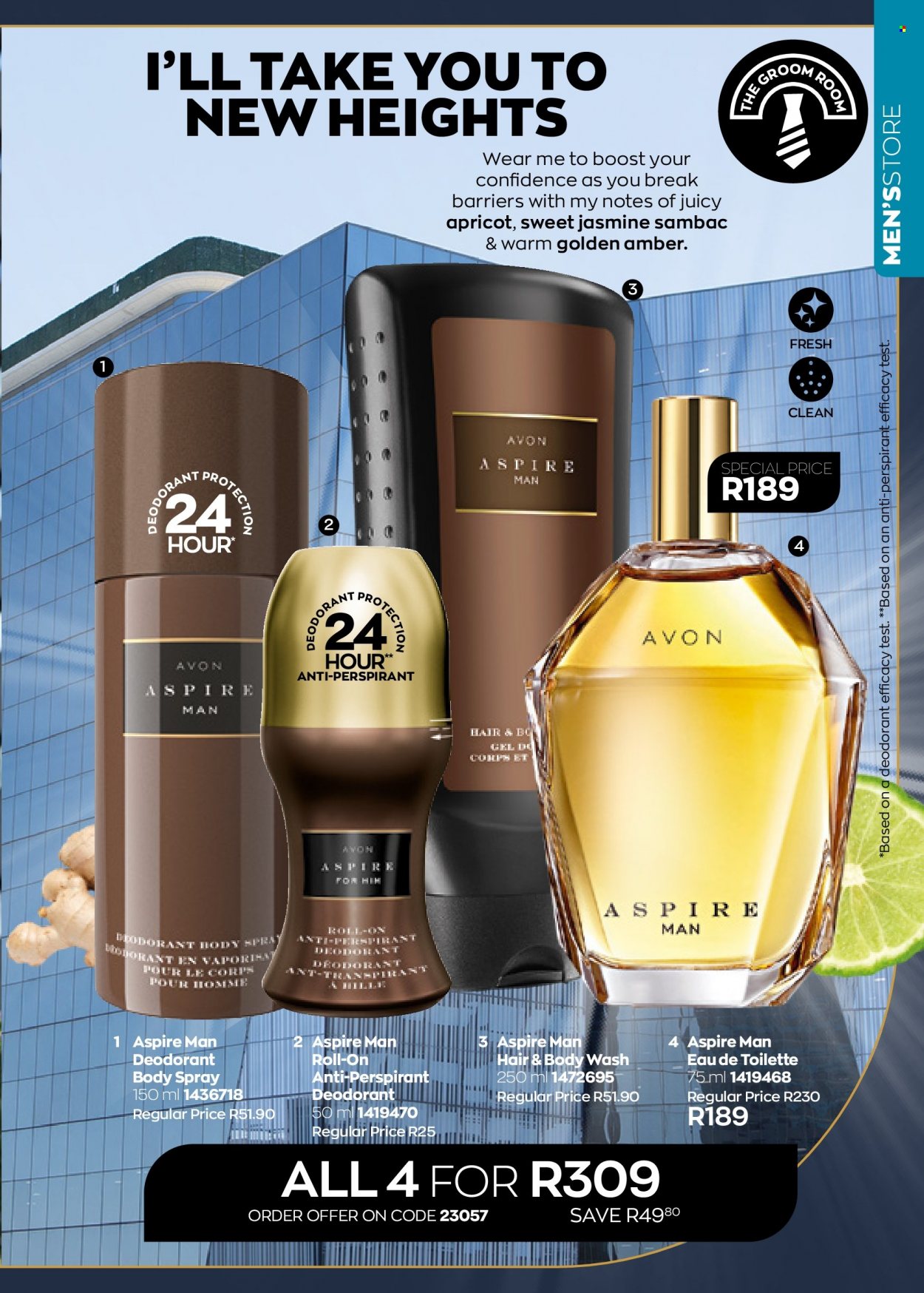 thumbnail - Avon catalogue  - 01/08/2022 - 31/08/2022 - Sales products - body wash, hair & body wash, Avon, body spray, anti-perspirant, eau de toilette, roll-on, deodorant. Page 39.