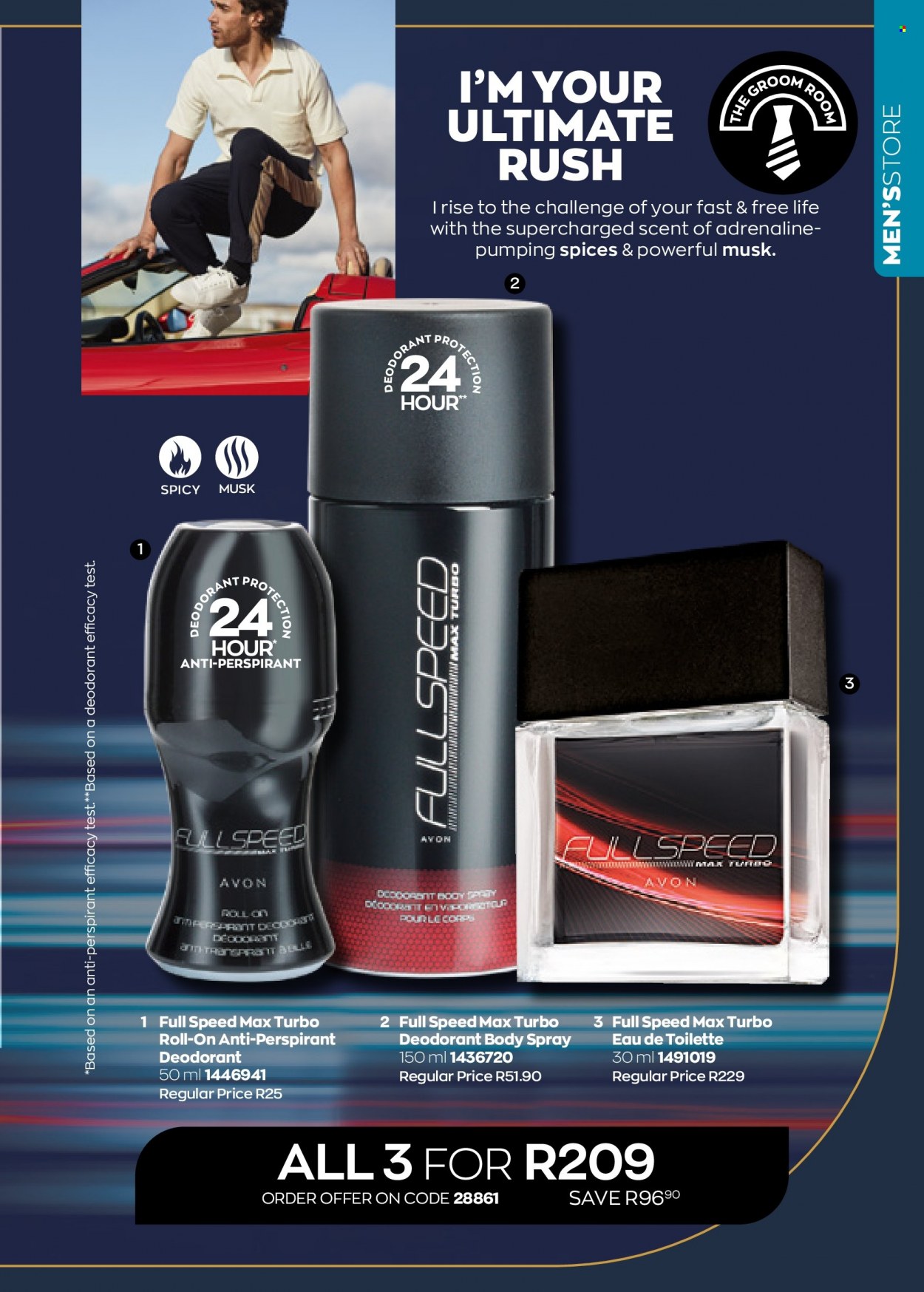 thumbnail - Avon catalogue  - 01/08/2022 - 31/08/2022 - Sales products - Avon, body spray, anti-perspirant, eau de toilette, roll-on, deodorant. Page 43.