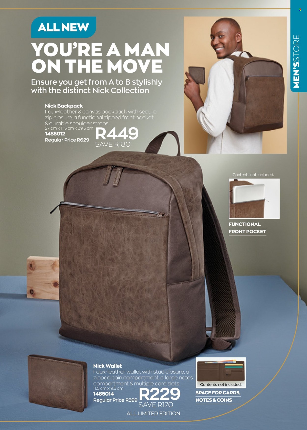 thumbnail - Avon catalogue  - 01/08/2022 - 31/08/2022 - Sales products - backpack, wallet, leather wallet. Page 55.