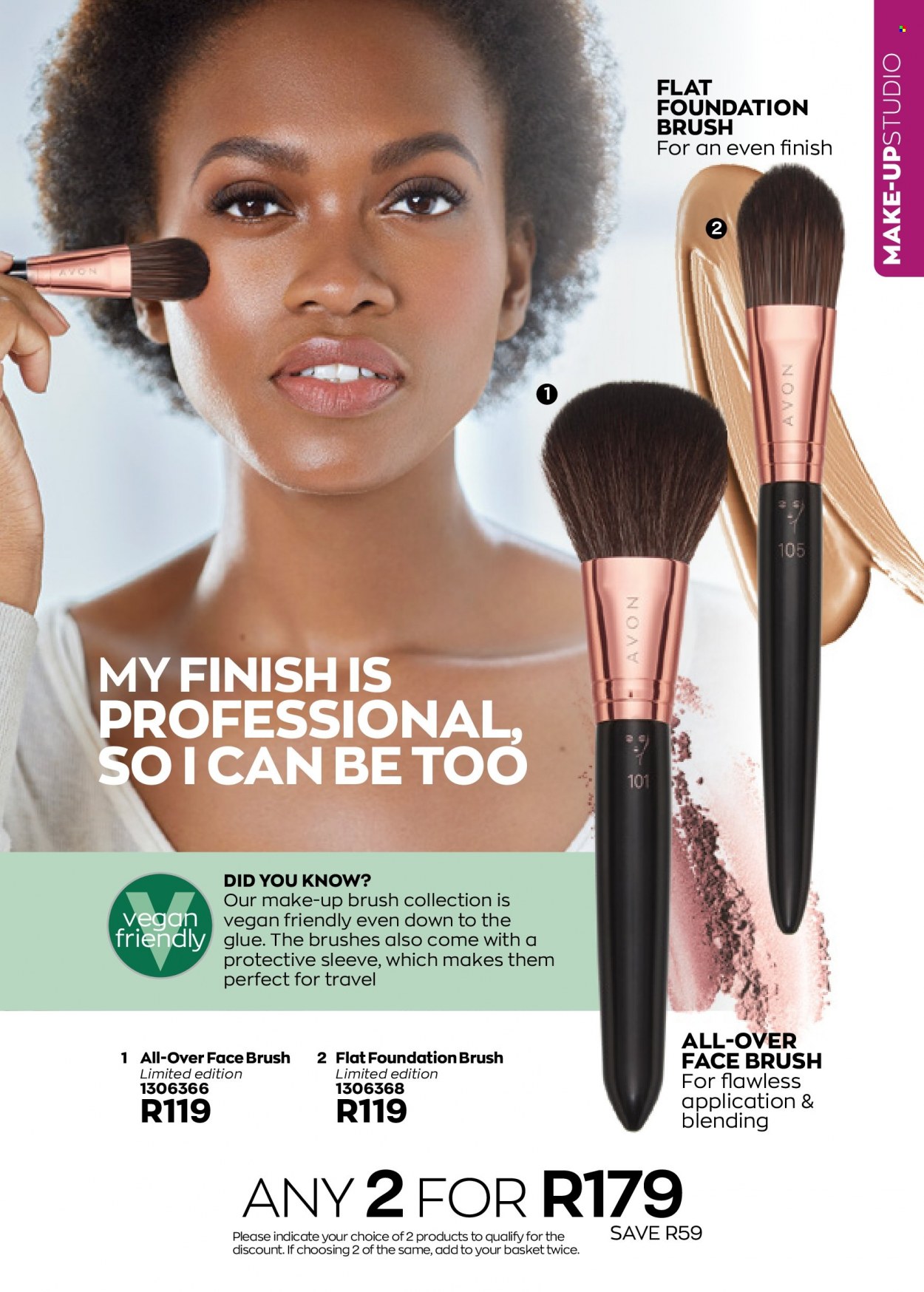 thumbnail - Avon catalogue  - 01/08/2022 - 31/08/2022 - Sales products - brush, makeup, foundation brush. Page 81.