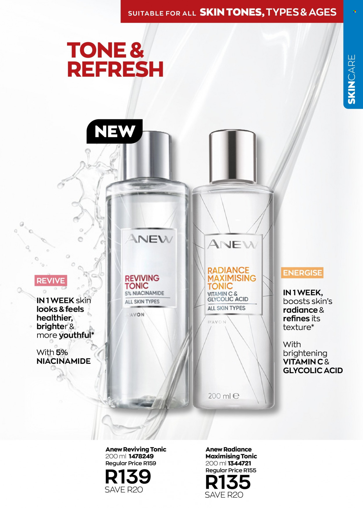 thumbnail - Avon catalogue  - 01/08/2022 - 31/08/2022 - Sales products - Anew, Niacinamide. Page 109.