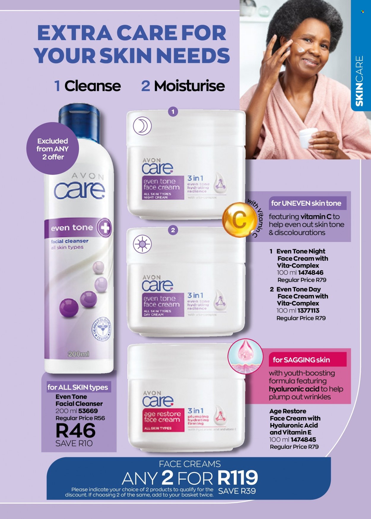 thumbnail - Avon catalogue  - 01/08/2022 - 31/08/2022 - Sales products - cleanser, face cream. Page 125.