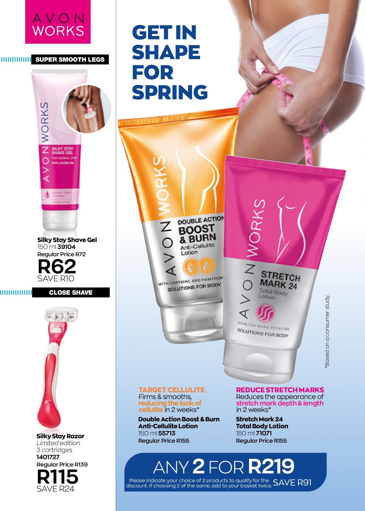 thumbnail - Avon catalogue  - 01/08/2022 - 31/08/2022 - Sales products - Avon, body lotion, razor, shave gel. Page 142.