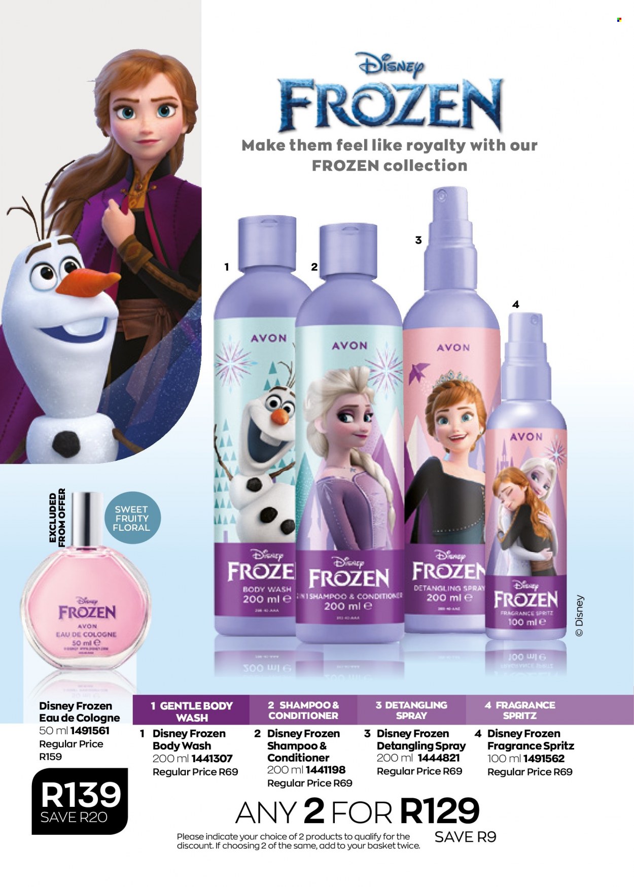 thumbnail - Avon catalogue  - 01/08/2022 - 31/08/2022 - Sales products - Disney, body wash, shampoo, Avon, conditioner, cologne, fragrance. Page 156.