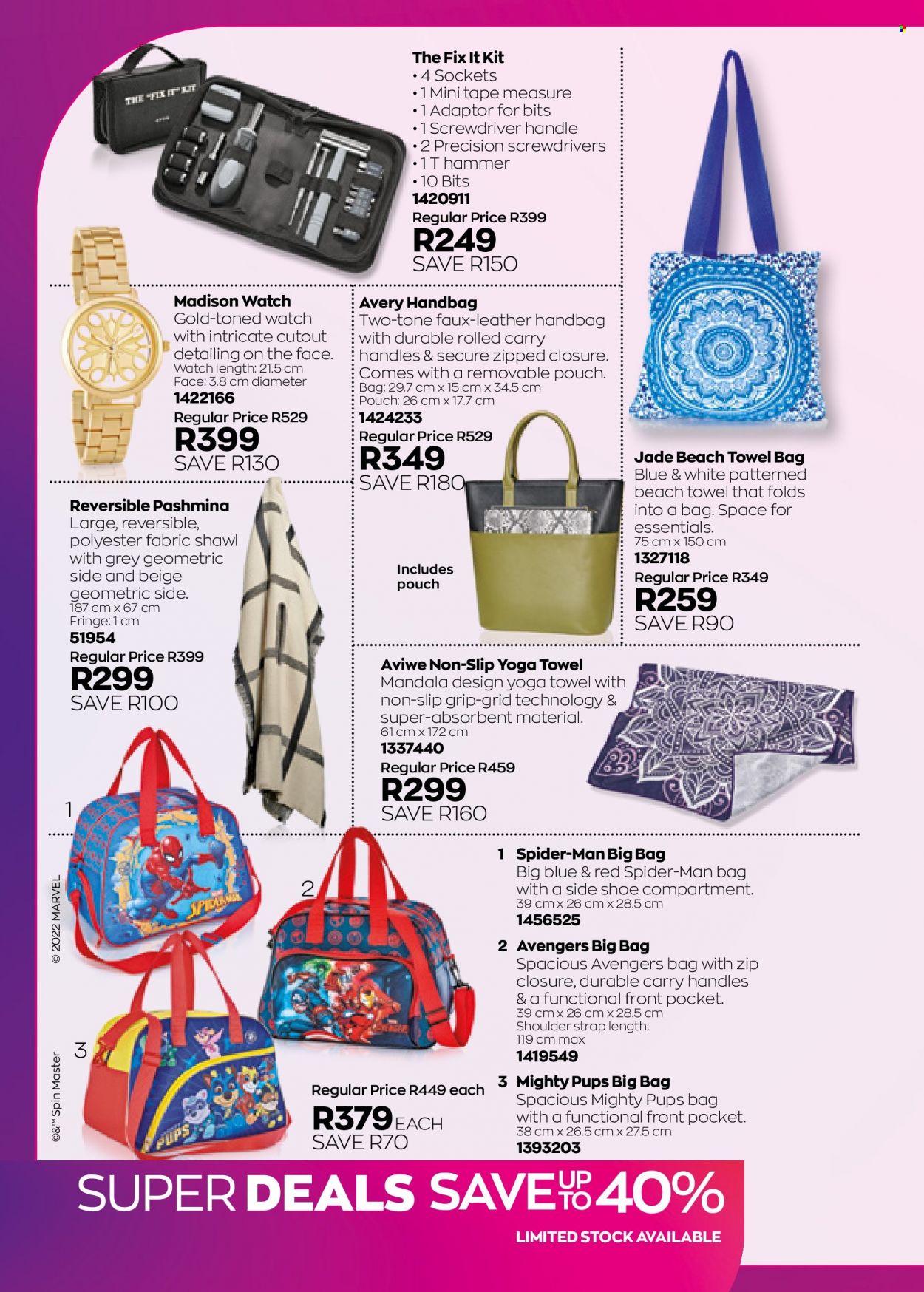 thumbnail - Avon catalogue  - 01/08/2022 - 31/08/2022 - Sales products - handbag, watch. Page 172.