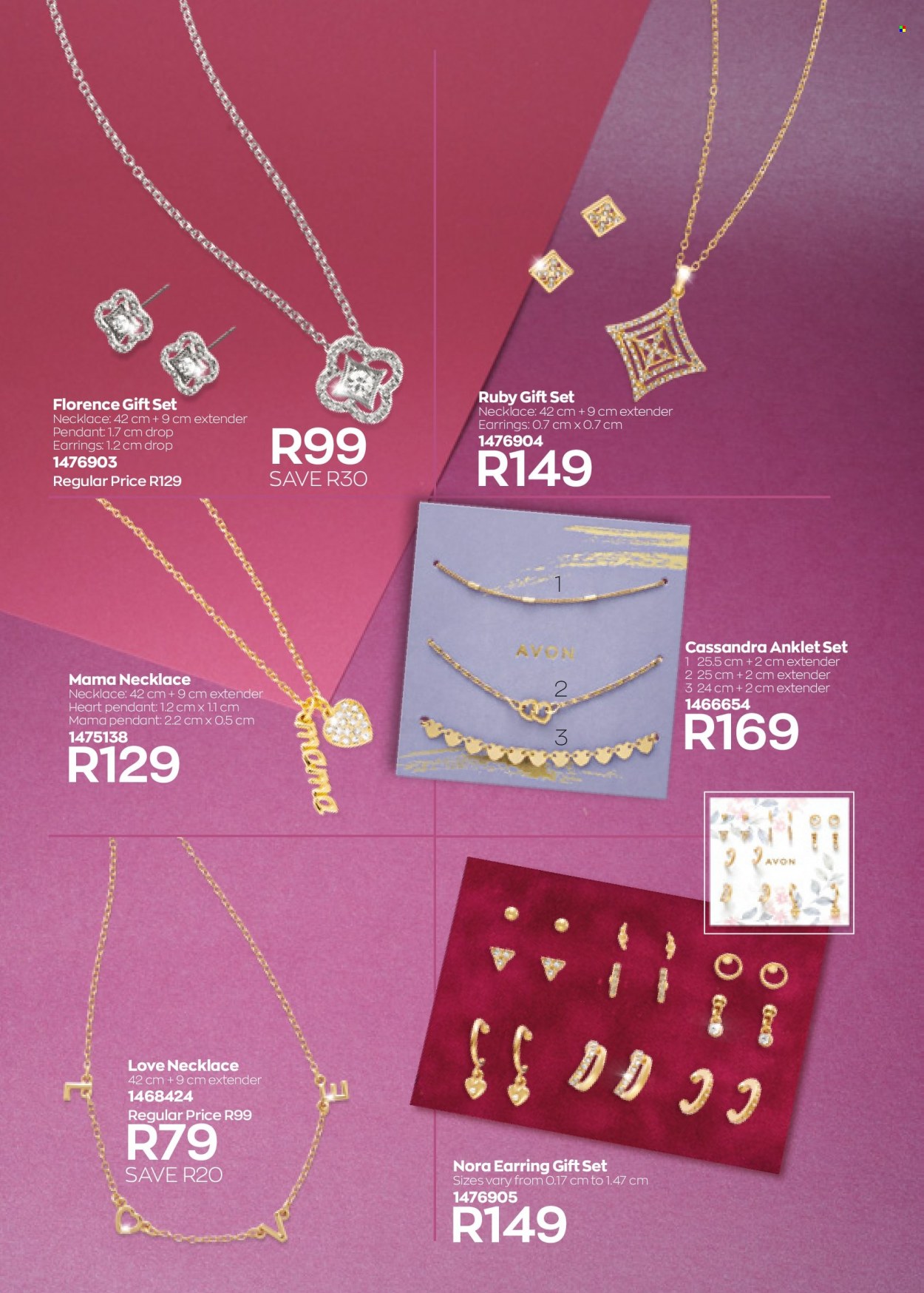 thumbnail - Avon catalogue  - 01/08/2022 - 31/08/2022 - Sales products - gift set, earrings, necklace, pendant. Page 188.