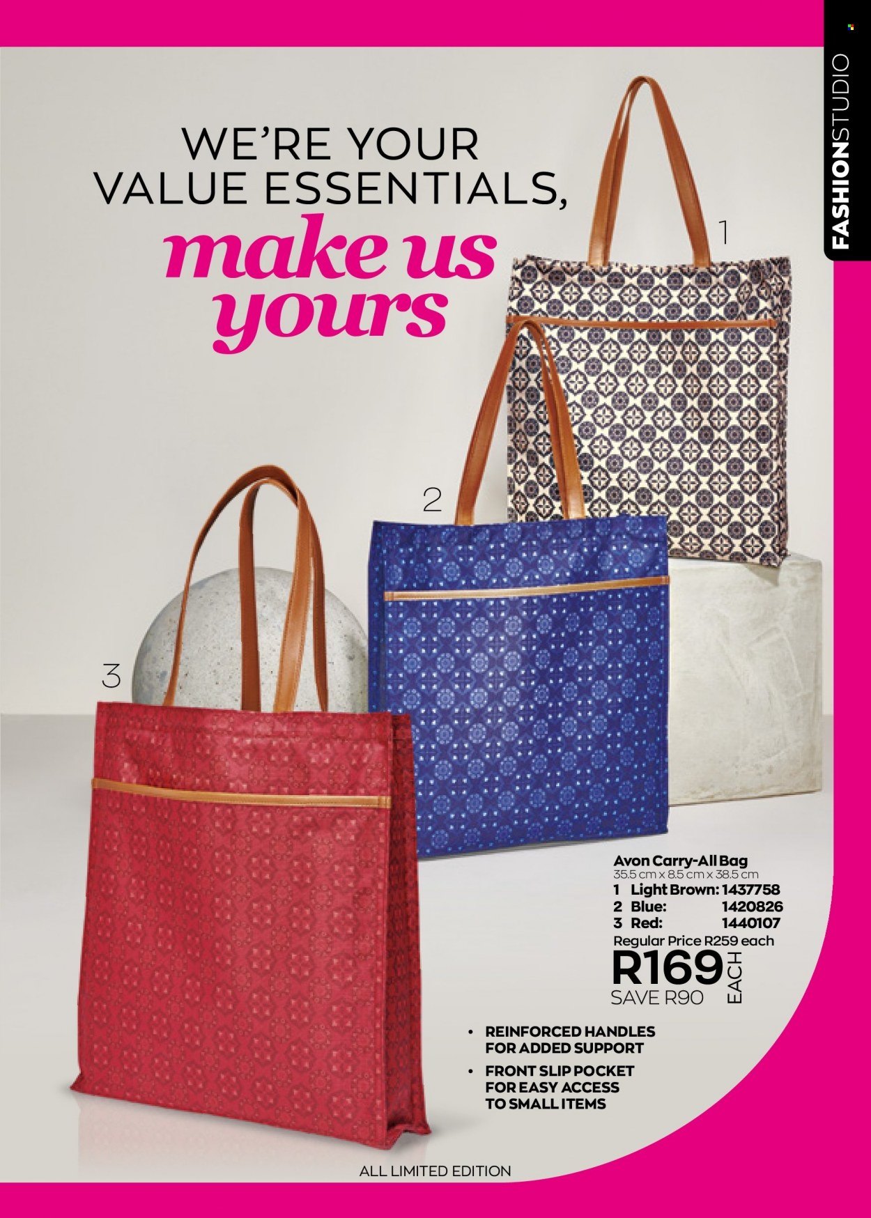 thumbnail - Avon catalogue  - 01/08/2022 - 31/08/2022 - Sales products - Avon, bag. Page 201.