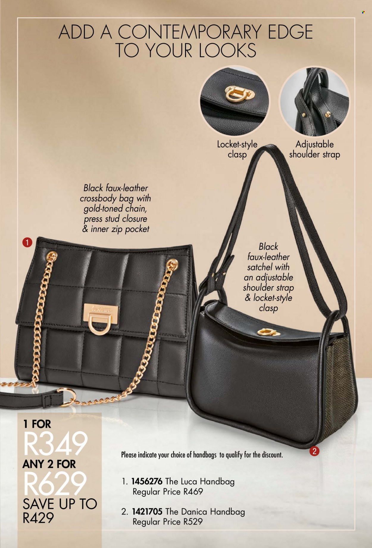 thumbnail - Justine catalogue  - 02/08/2022 - 31/08/2022 - Sales products - handbag, cross body bag, locket. Page 23.