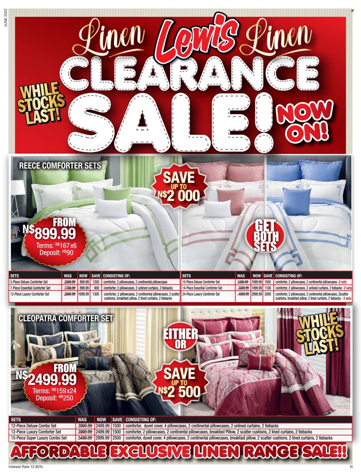 Lewis catalogue  - 01/06/2022 - 31/08/2022 - Sales products - cushion, duvet, comforter, linens, pillow, pillowcases, curtains. Page 1.