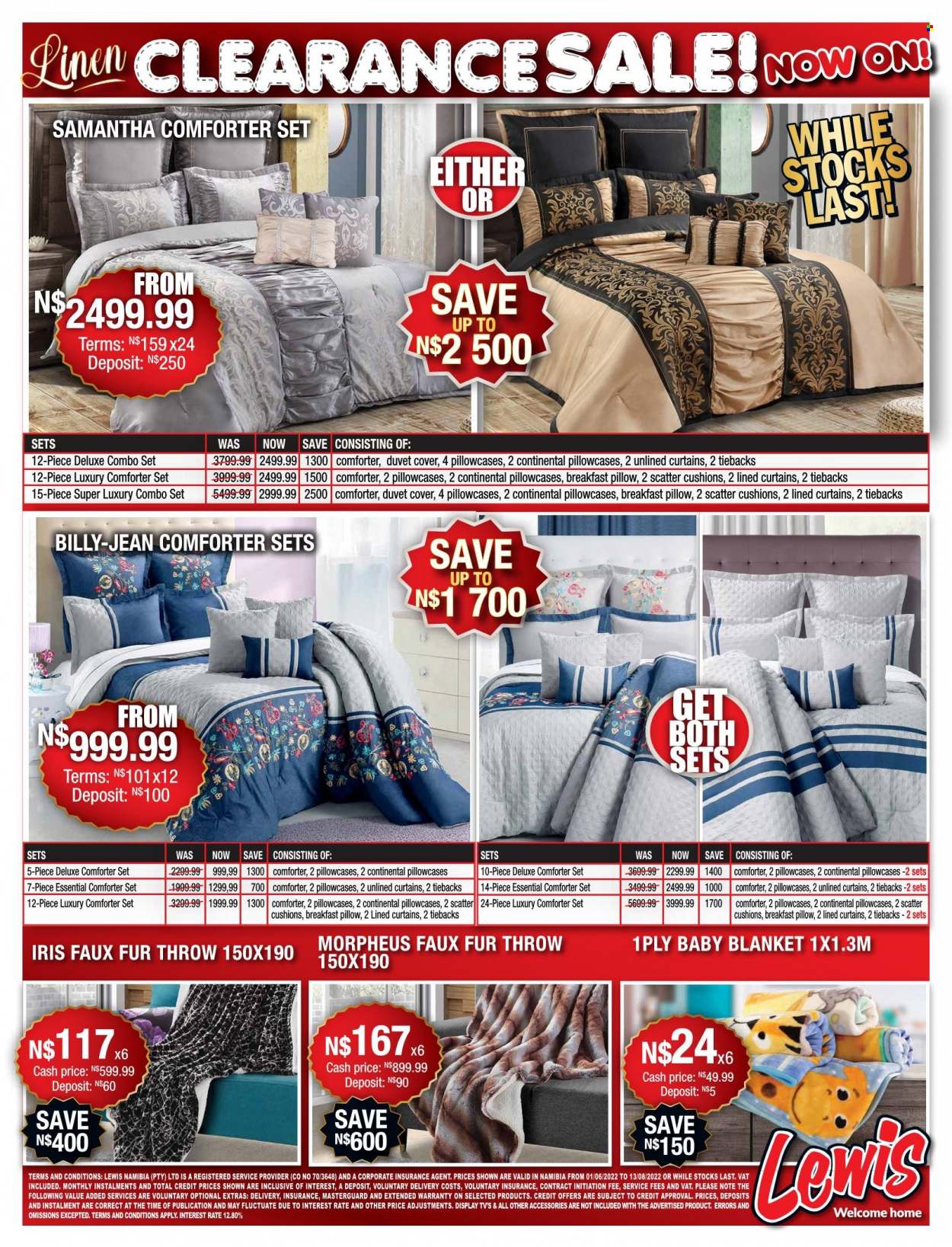 Lewis catalogue  - 01/06/2022 - 31/08/2022 - Sales products - Billy, cushion, blanket, duvet, comforter, linens, pillow, pillowcase, curtain, TV. Page 4.
