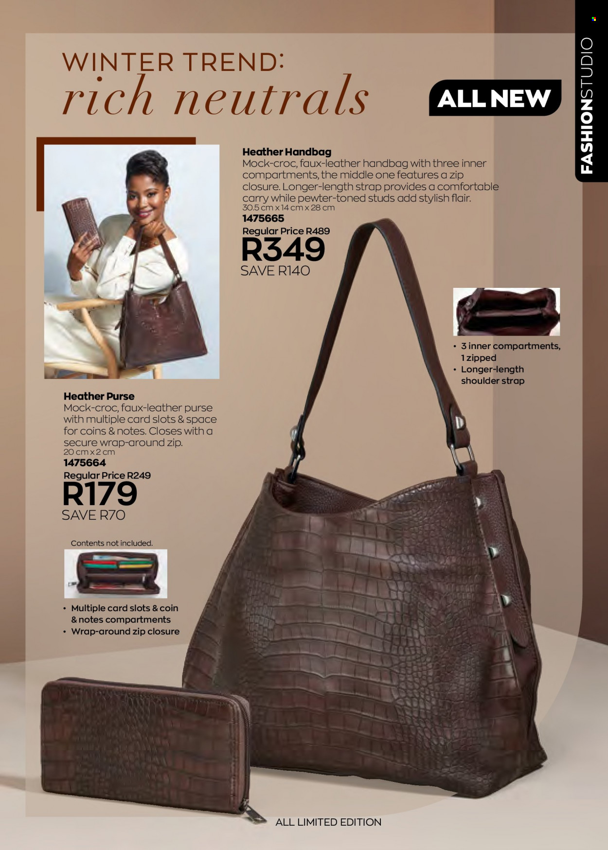 Avon catalogue  - 01/05/2022 - 31/05/2022 - Sales products - handbag, studs. Page 183.