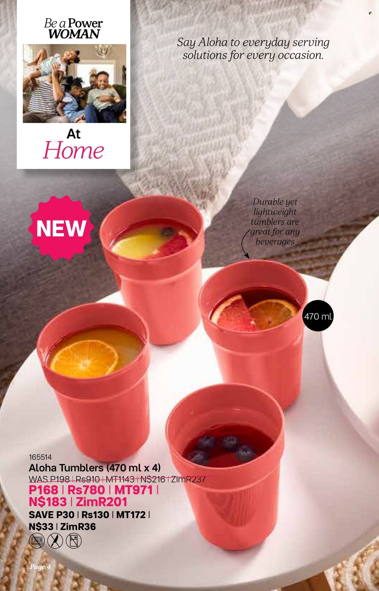 Tupperware catalogue  - 10/08/2022 - 06/09/2022 - Sales products - tumbler. Page 4.