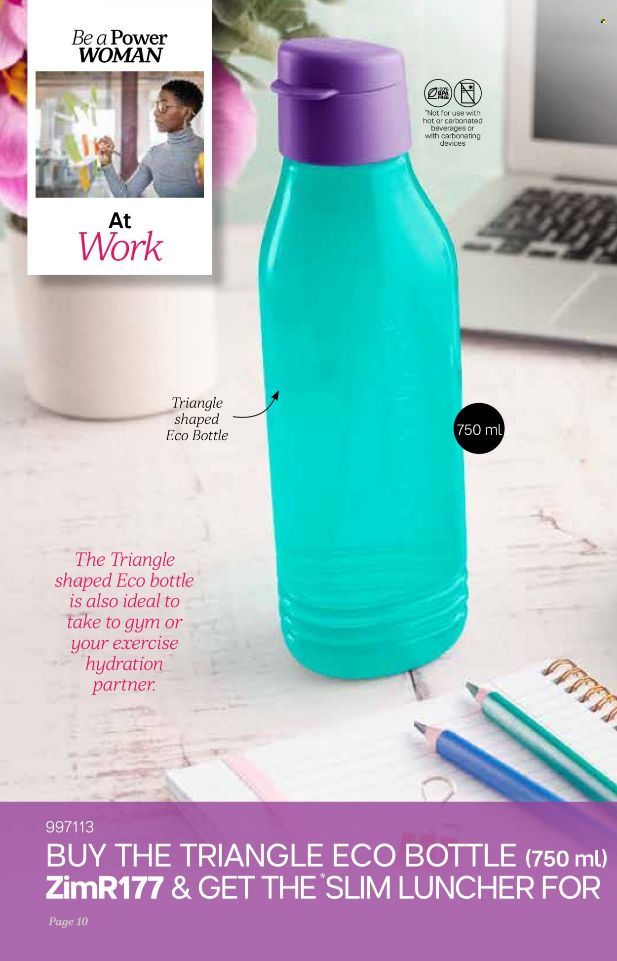 thumbnail - Tupperware catalogue  - 10/08/2022 - 06/09/2022 - Sales products - eco bottle. Page 10.