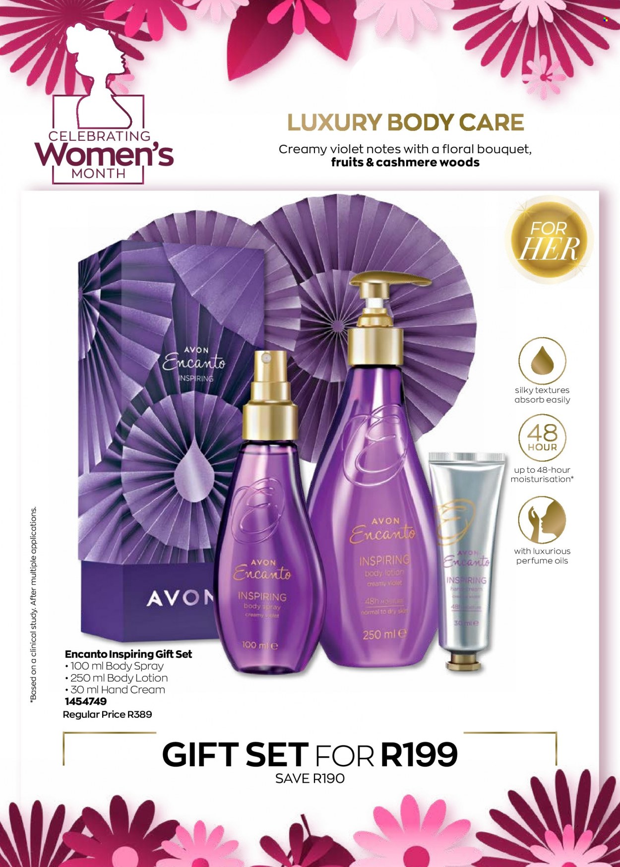 thumbnail - Avon catalogue  - 12/08/2022 - 31/08/2022 - Sales products - Avon, body lotion, body spray, hand cream, eau de parfum, gift set. Page 11.