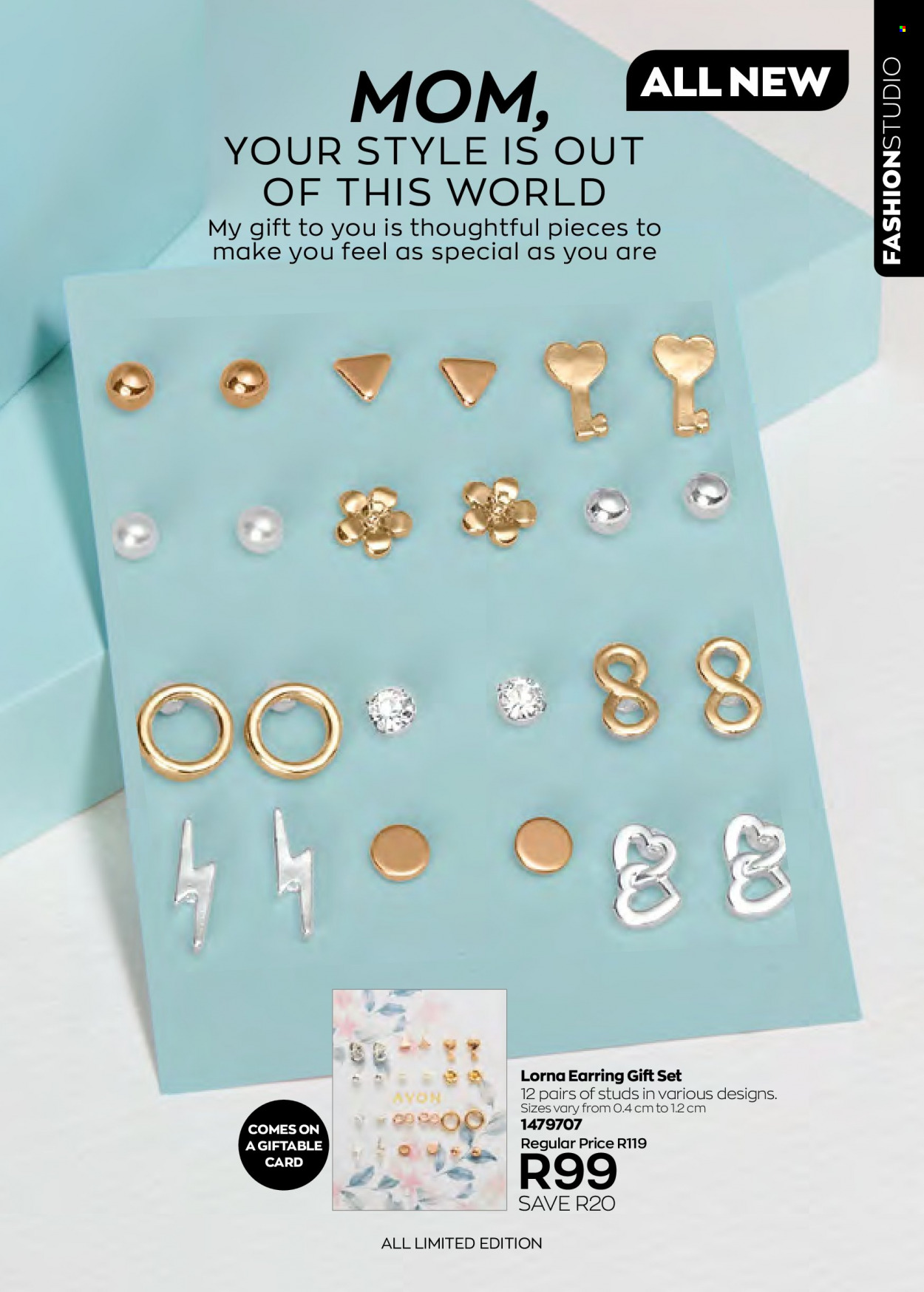 Avon catalogue  - 01/05/2022 - 31/05/2022 - Sales products - gift set, earrings, studs. Page 195.