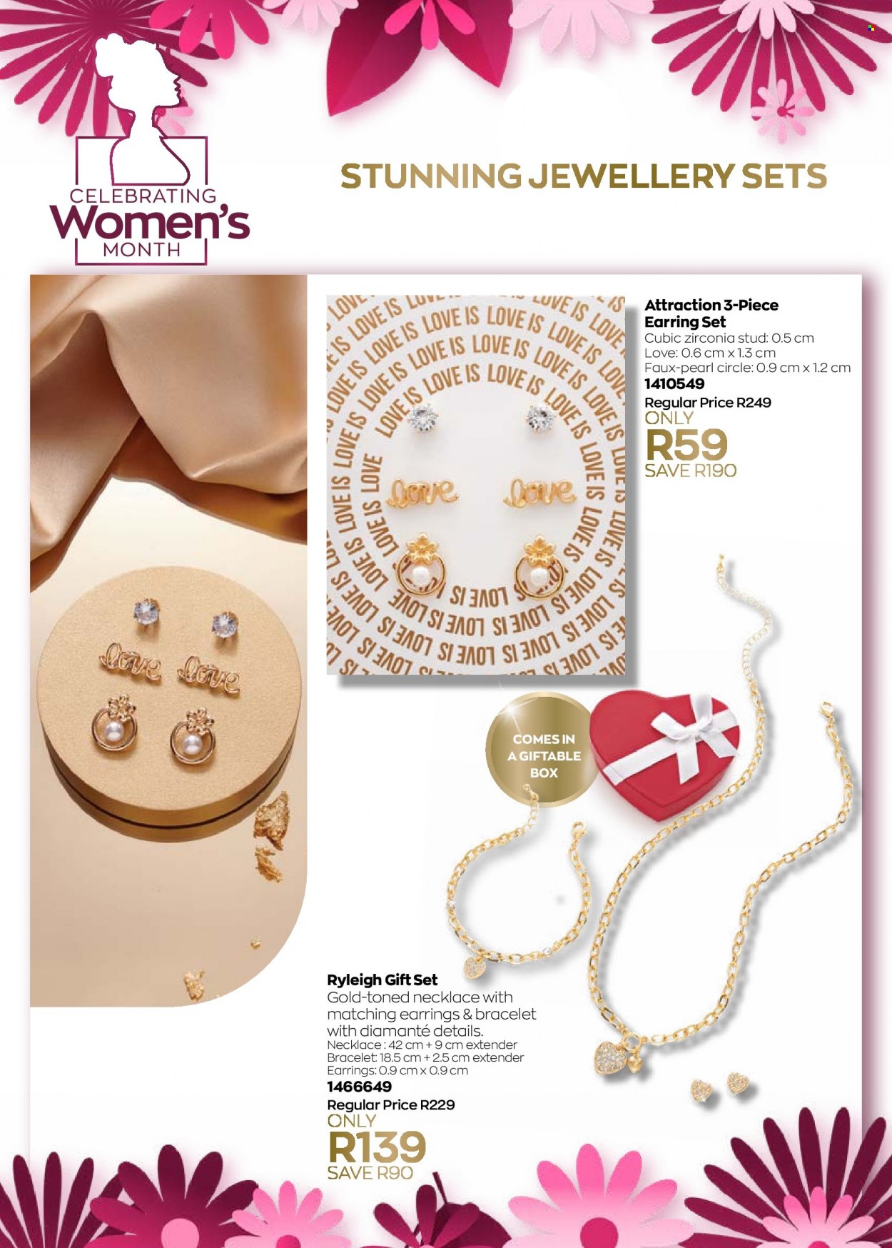 thumbnail - Avon catalogue  - 12/08/2022 - 31/08/2022 - Sales products - gift set, bracelet, earrings, necklace. Page 50.