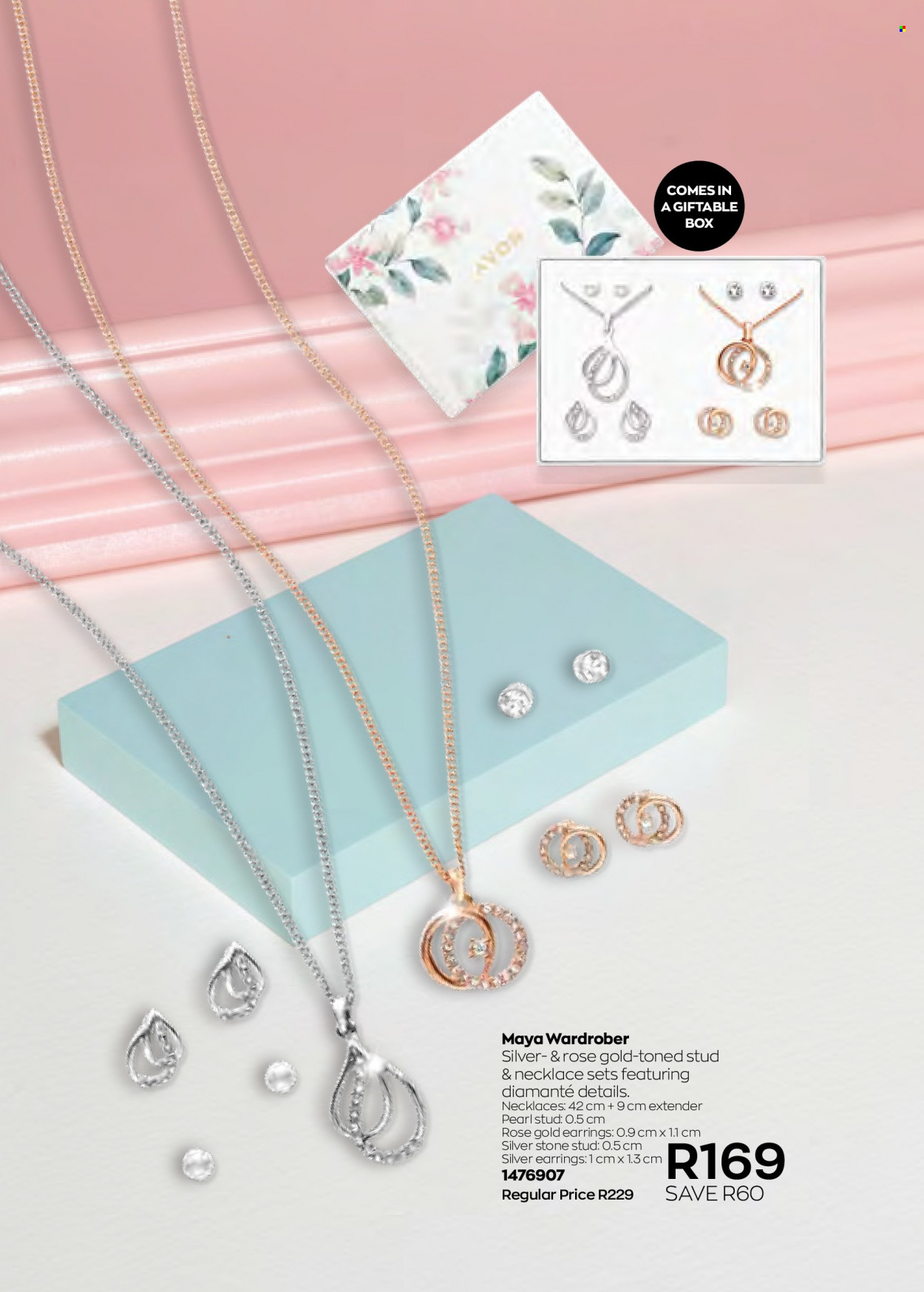 Avon catalogue  - 01/05/2022 - 31/05/2022 - Sales products - earrings, necklace. Page 198.
