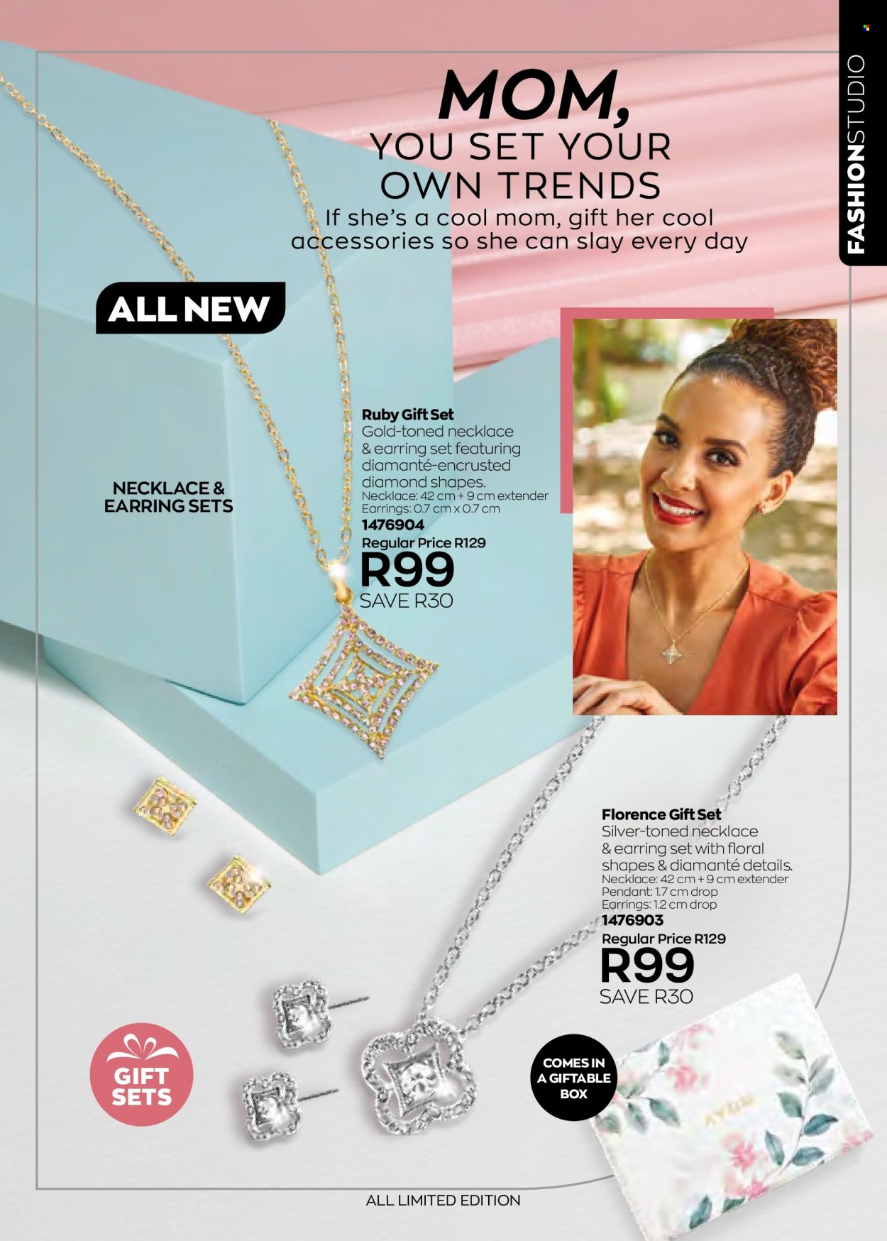 Avon catalogue  - 01/05/2022 - 31/05/2022 - Sales products - gift set, earrings, necklace, pendant. Page 199.