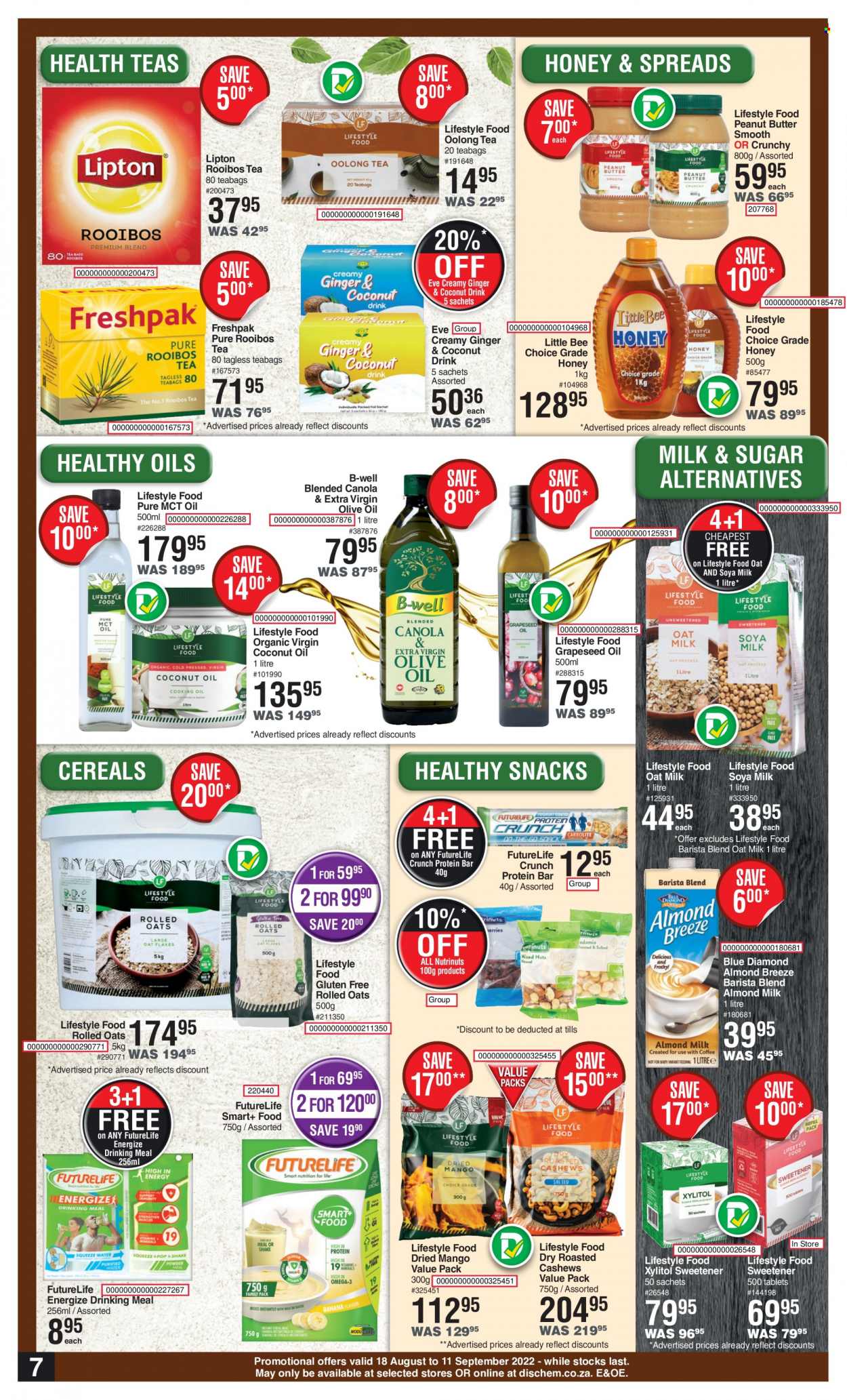 thumbnail - Dis-Chem catalogue  - 18/08/2022 - 11/09/2022 - Sales products - coconut oil, grape seed oil. Page 7.