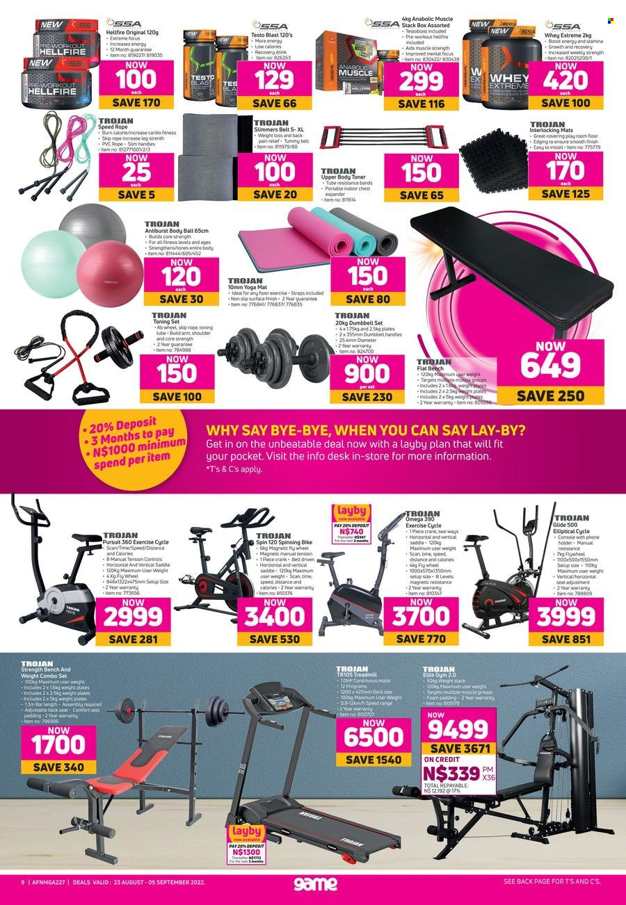 Game catalogue  - 23/08/2022 - 05/09/2022 - Sales products - Boost, toner, plate, bench. Page 9.