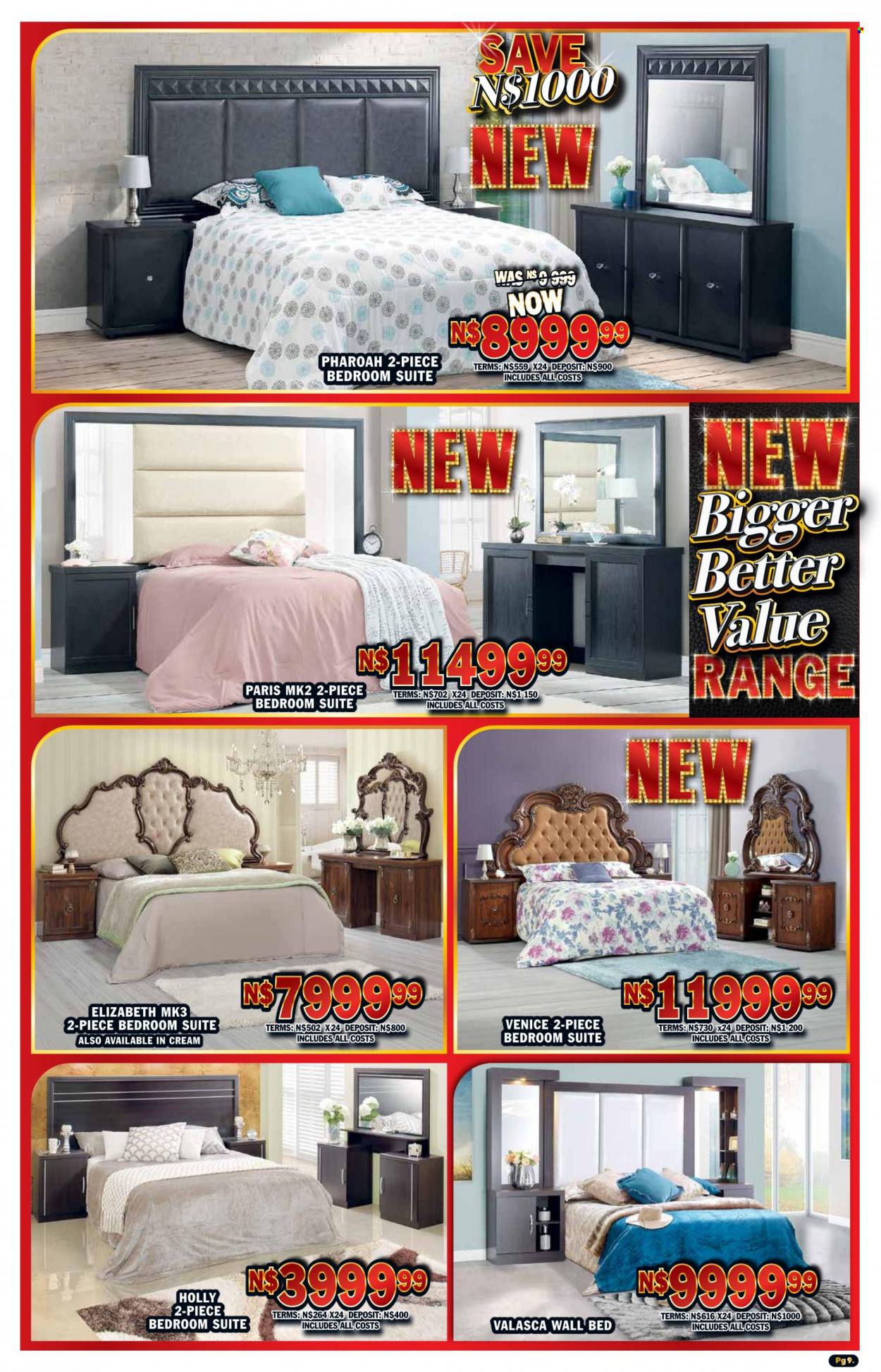 Lewis catalogue  - 25/08/2022 - 17/09/2022 - Sales products - bedroom suite, bed. Page 9.