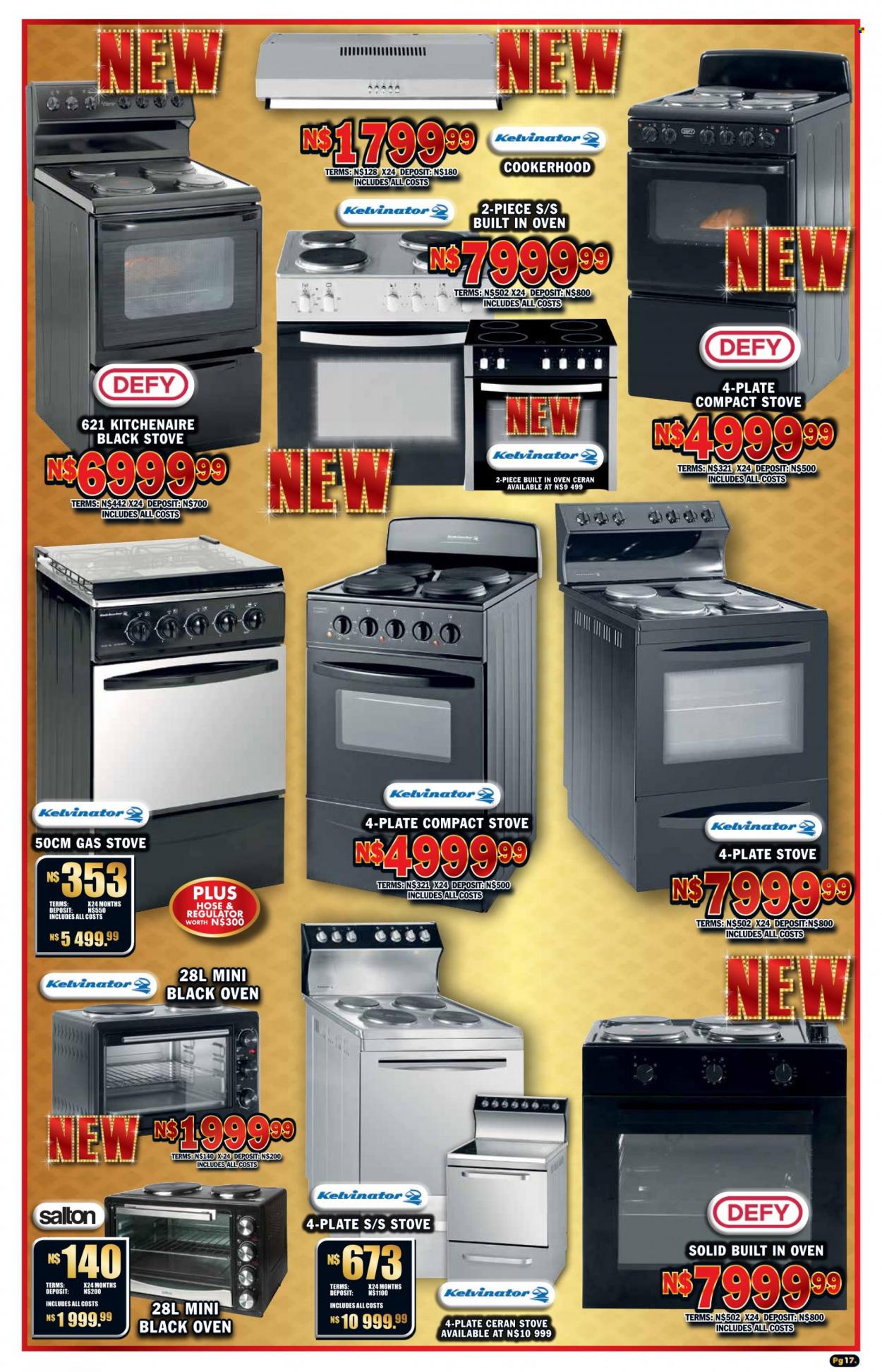 Lewis catalogue  - 25/08/2022 - 17/09/2022 - Sales products - plate, Kelvinator, oven, stove, gas stove. Page 17.