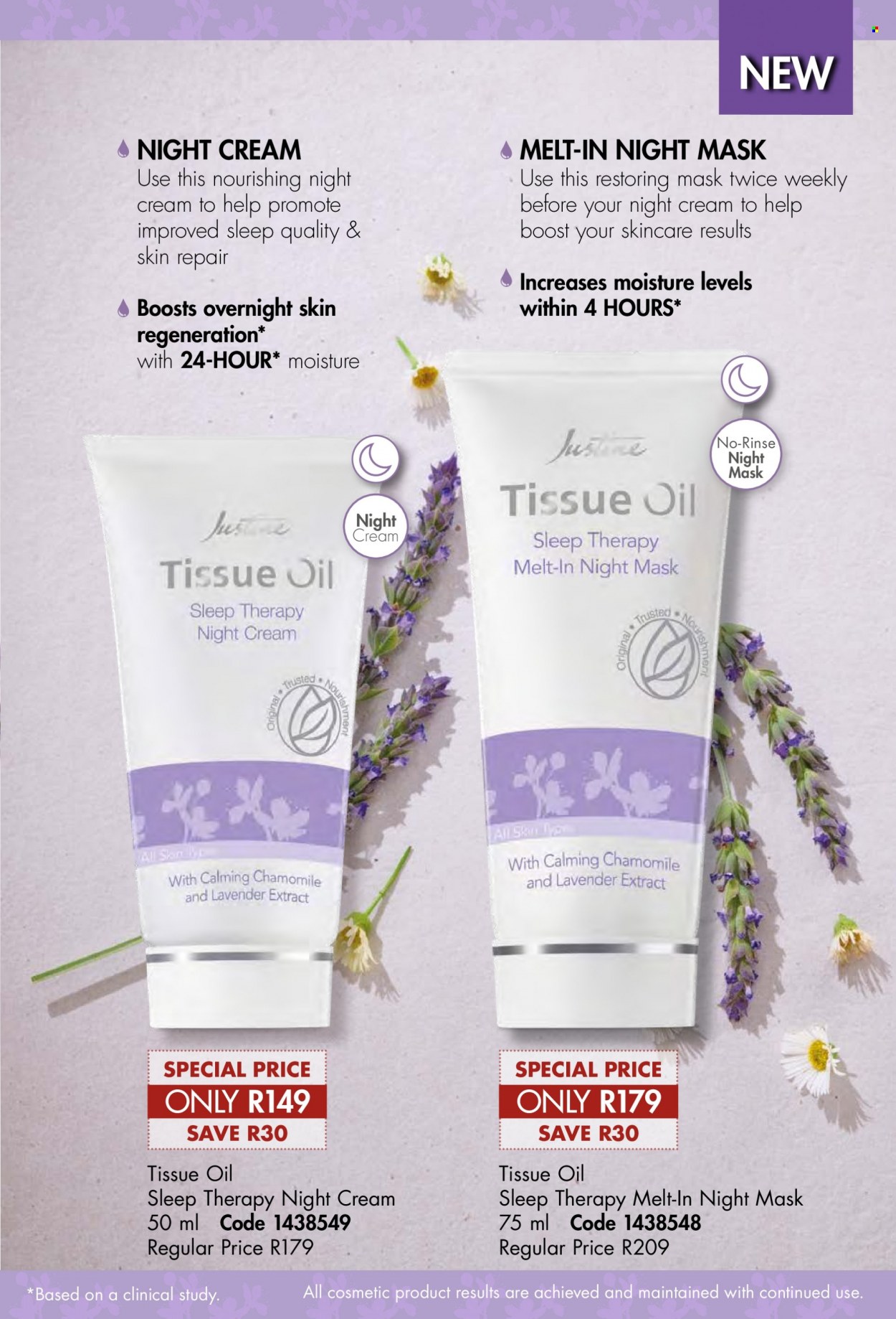 thumbnail - Justine catalogue  - 01/09/2022 - 30/09/2022 - Sales products - tissues, night cream. Page 21.