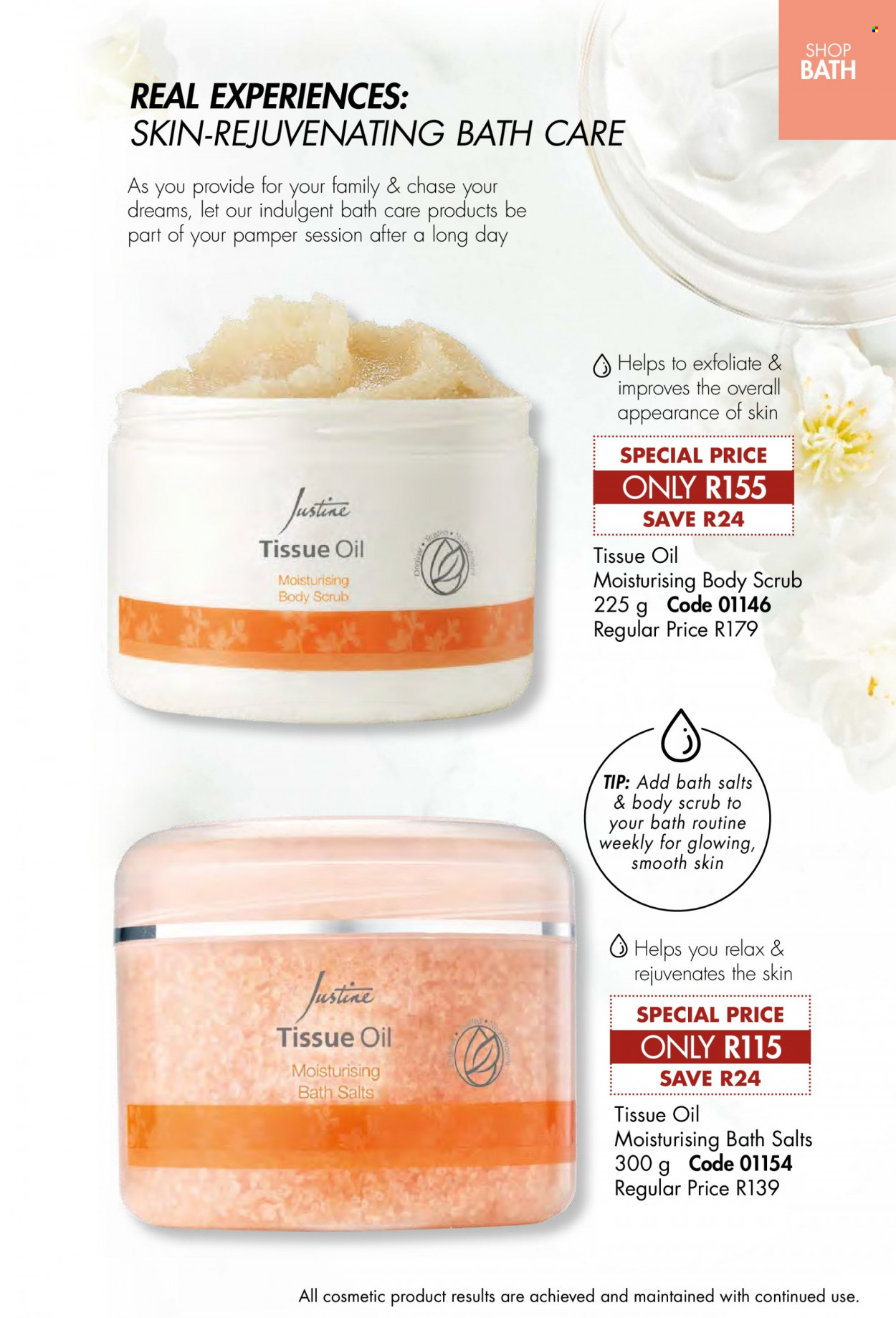 thumbnail - Justine catalogue  - 01/09/2022 - 30/09/2022 - Sales products - tissues, body scrub. Page 27.