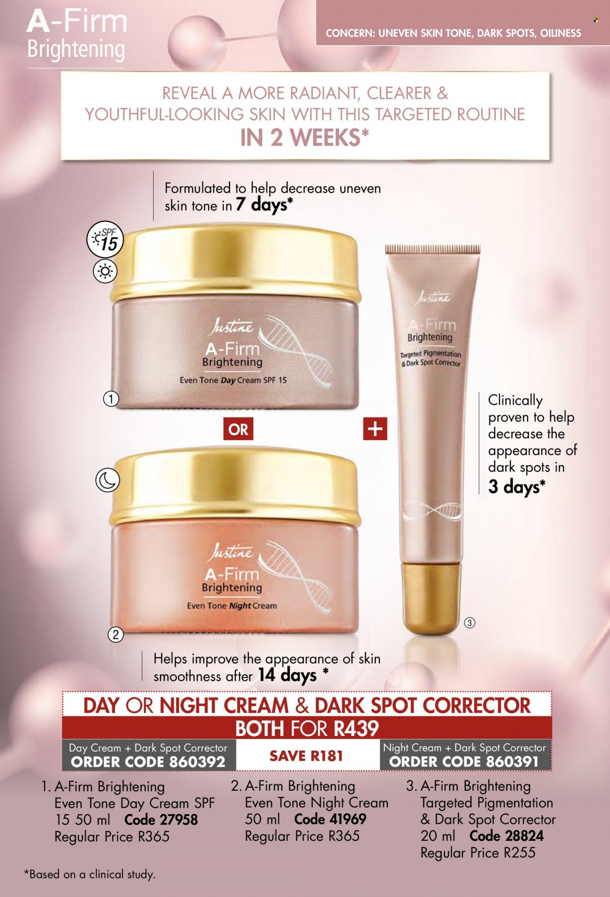 thumbnail - Justine catalogue  - 01/09/2022 - 30/09/2022 - Sales products - day cream, night cream, corrector. Page 39.