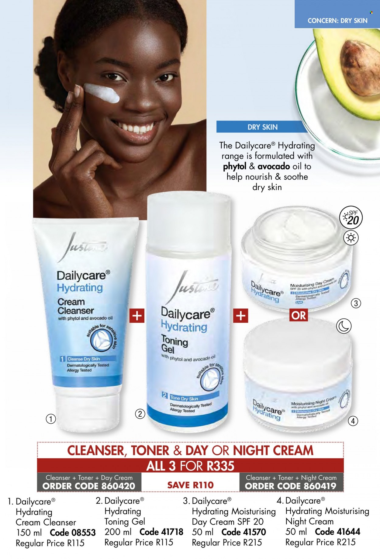 thumbnail - Justine catalogue  - 01/09/2022 - 30/09/2022 - Sales products - cleanser, day cream, toner, night cream. Page 43.