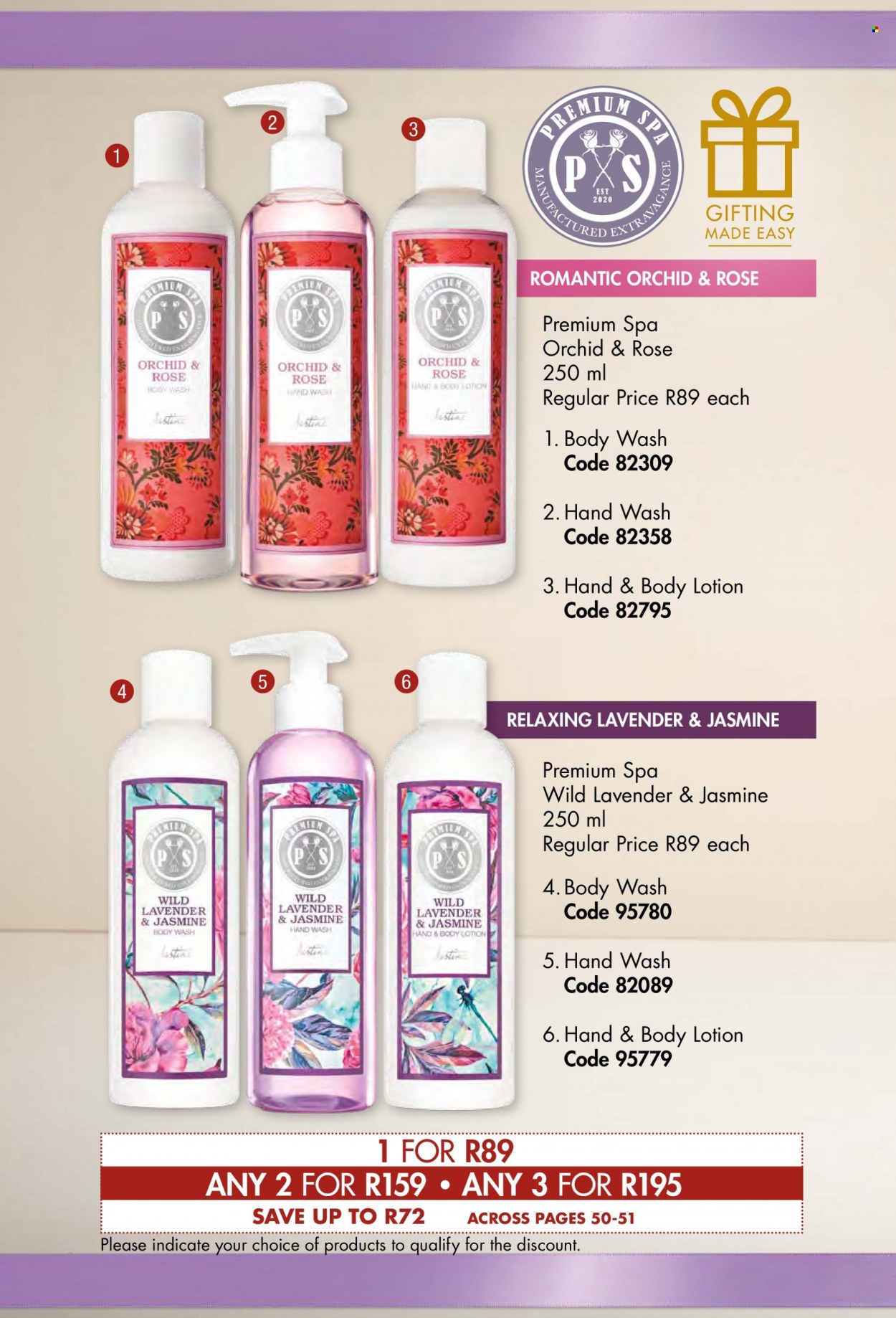 thumbnail - Justine catalogue  - 01/09/2022 - 30/09/2022 - Sales products - body wash, hand wash, body lotion. Page 50.