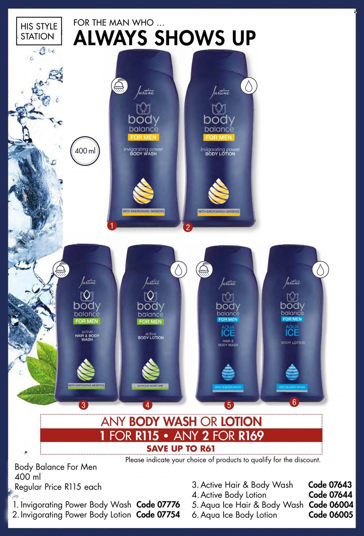 thumbnail - Justine catalogue  - 01/09/2022 - 30/09/2022 - Sales products - body wash, hair & body wash, body lotion. Page 70.