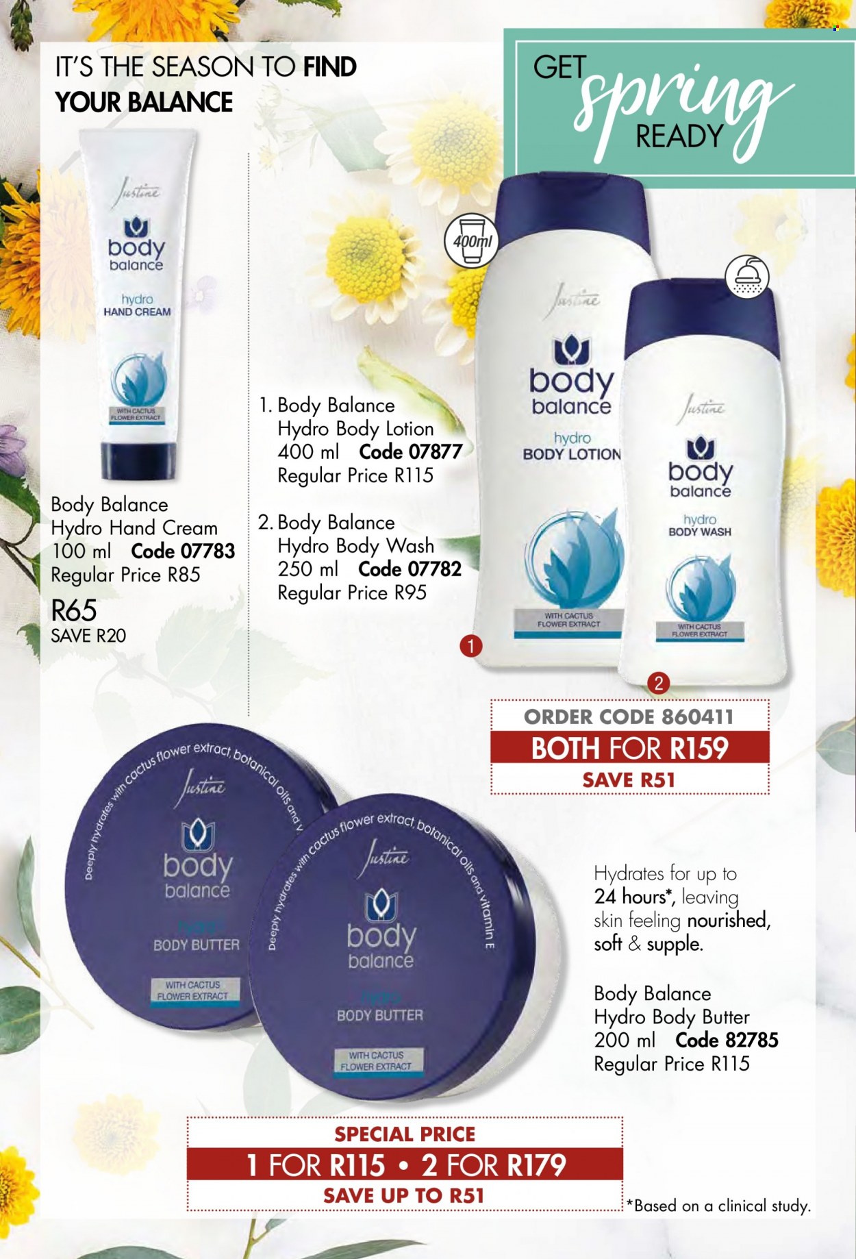 thumbnail - Justine catalogue  - 01/09/2022 - 30/09/2022 - Sales products - body wash, body butter, body lotion, hand cream. Page 112.