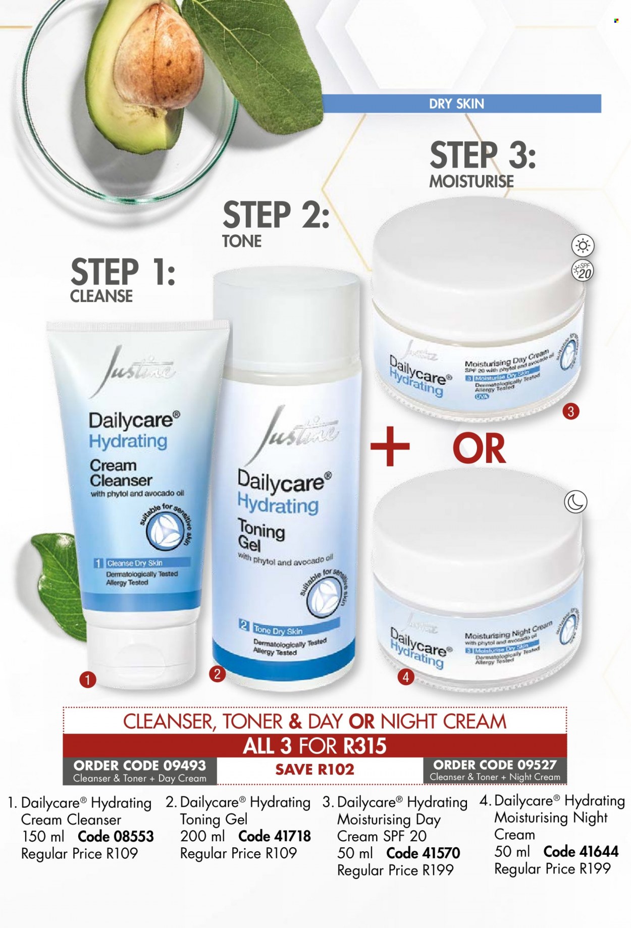 thumbnail - Justine catalogue  - 01/05/2022 - 31/05/2022 - Sales products - cleanser, day cream, toner, night cream. Page 53.
