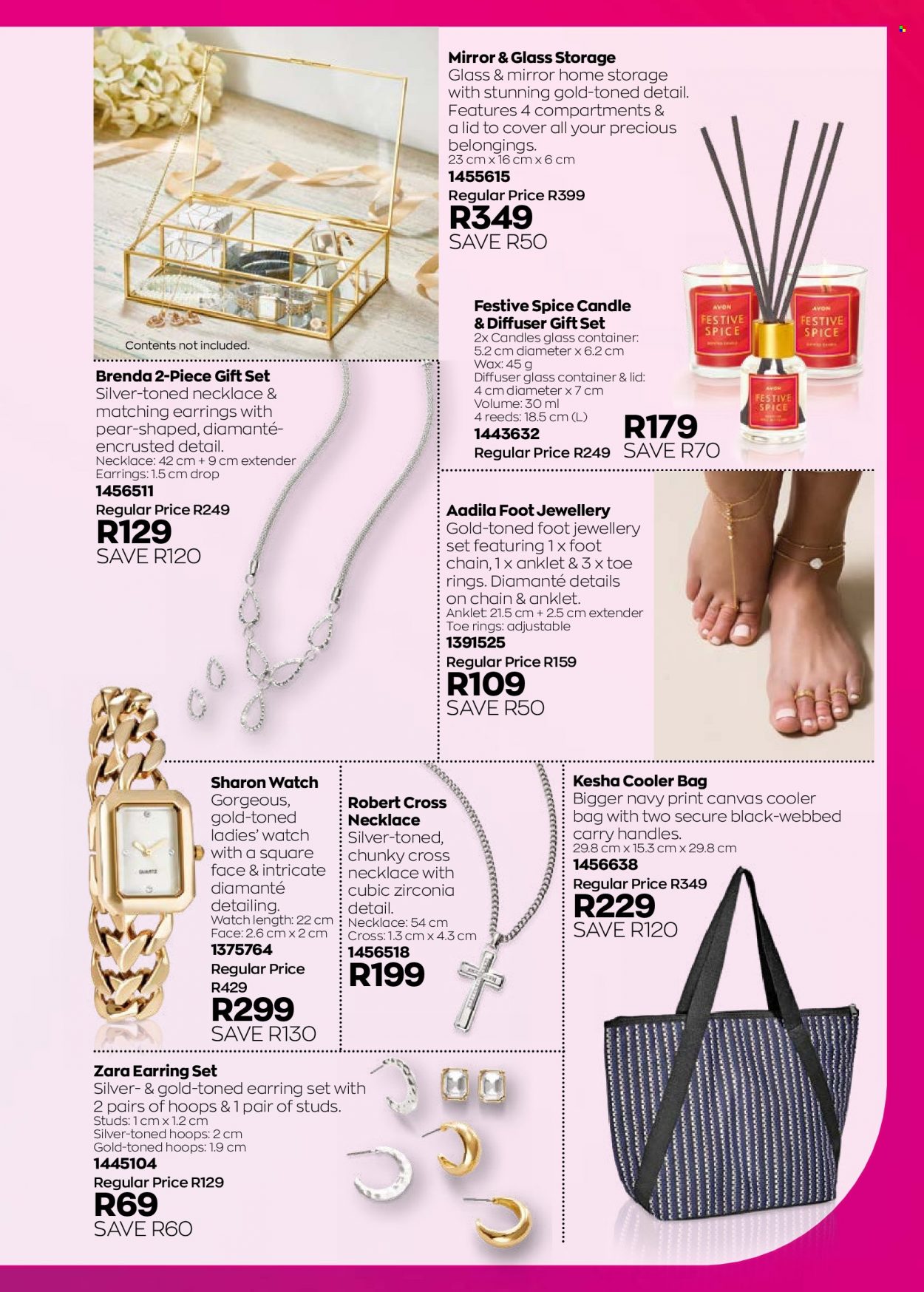 thumbnail - Avon catalogue  - 01/09/2022 - 30/09/2022 - Sales products - gift set, bag, earrings, necklace, studs, watch. Page 173.