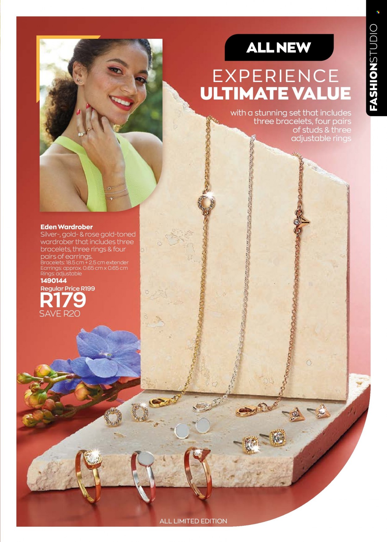 thumbnail - Avon catalogue  - 01/09/2022 - 30/09/2022 - Sales products - bracelet, earrings, studs. Page 195.