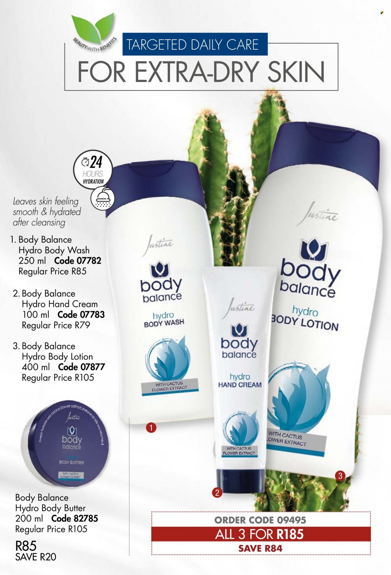 thumbnail - Justine catalogue  - 01/05/2022 - 31/05/2022 - Sales products - body wash, body butter, body lotion, hand cream. Page 73.