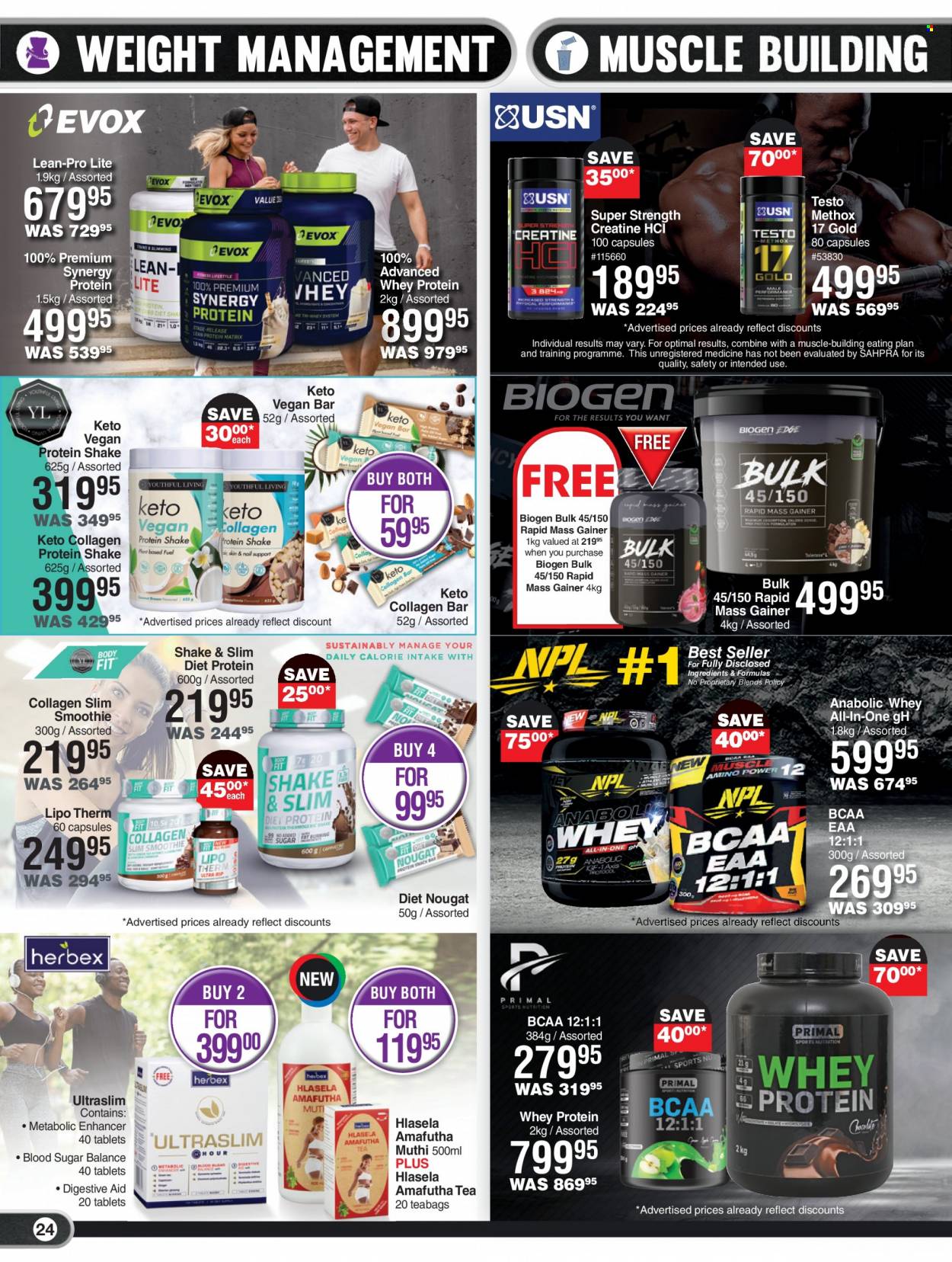 thumbnail - Dis-Chem catalogue  - 15/09/2022 - 16/10/2022 - Sales products - whey protein. Page 24.