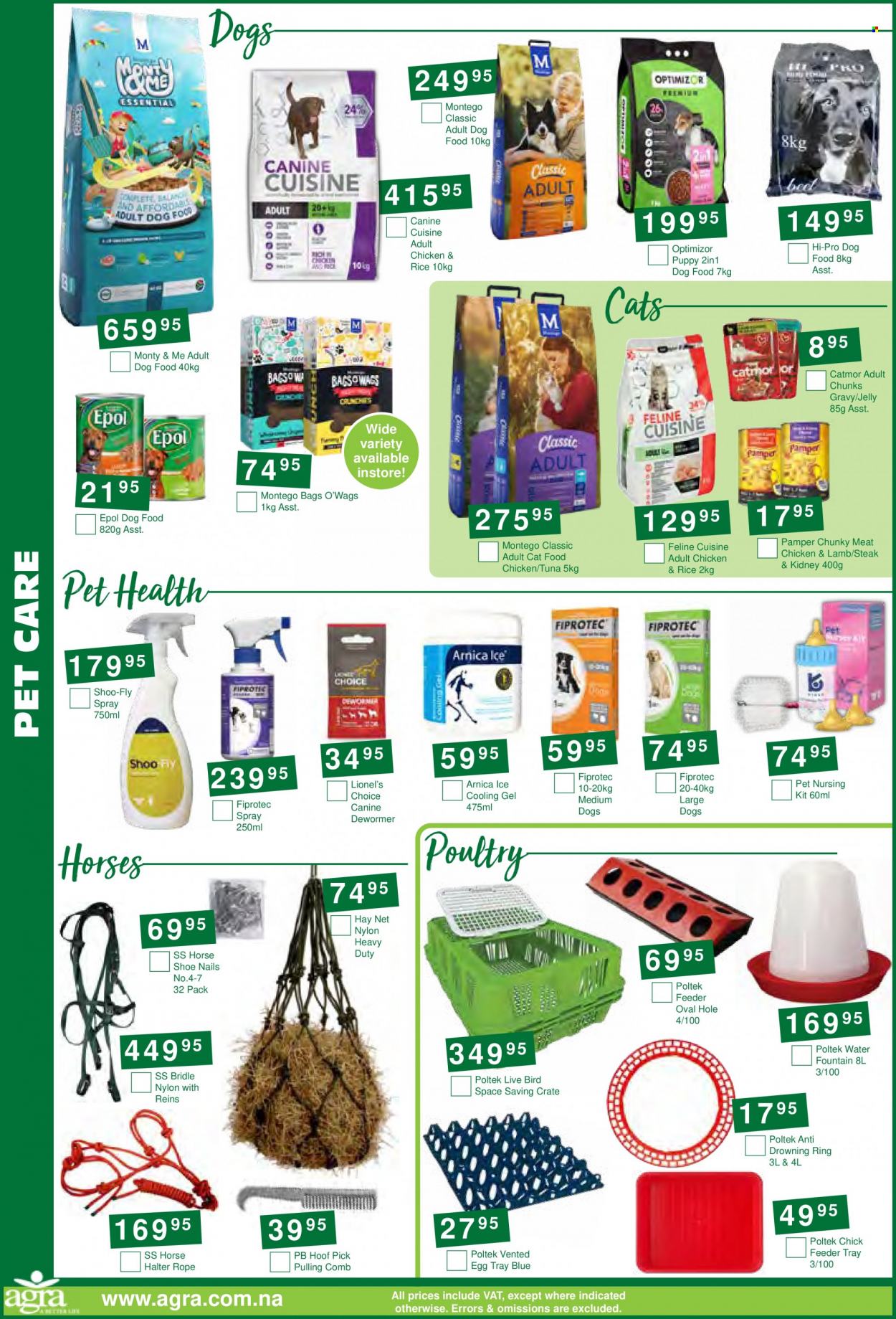 Agra catalogue  - 20/09/2022 - 18/10/2022 - Sales products - bag, animal food, feeder, bridle, halter, cat food, dog food, Pamper, crate, jelly. Page 6.