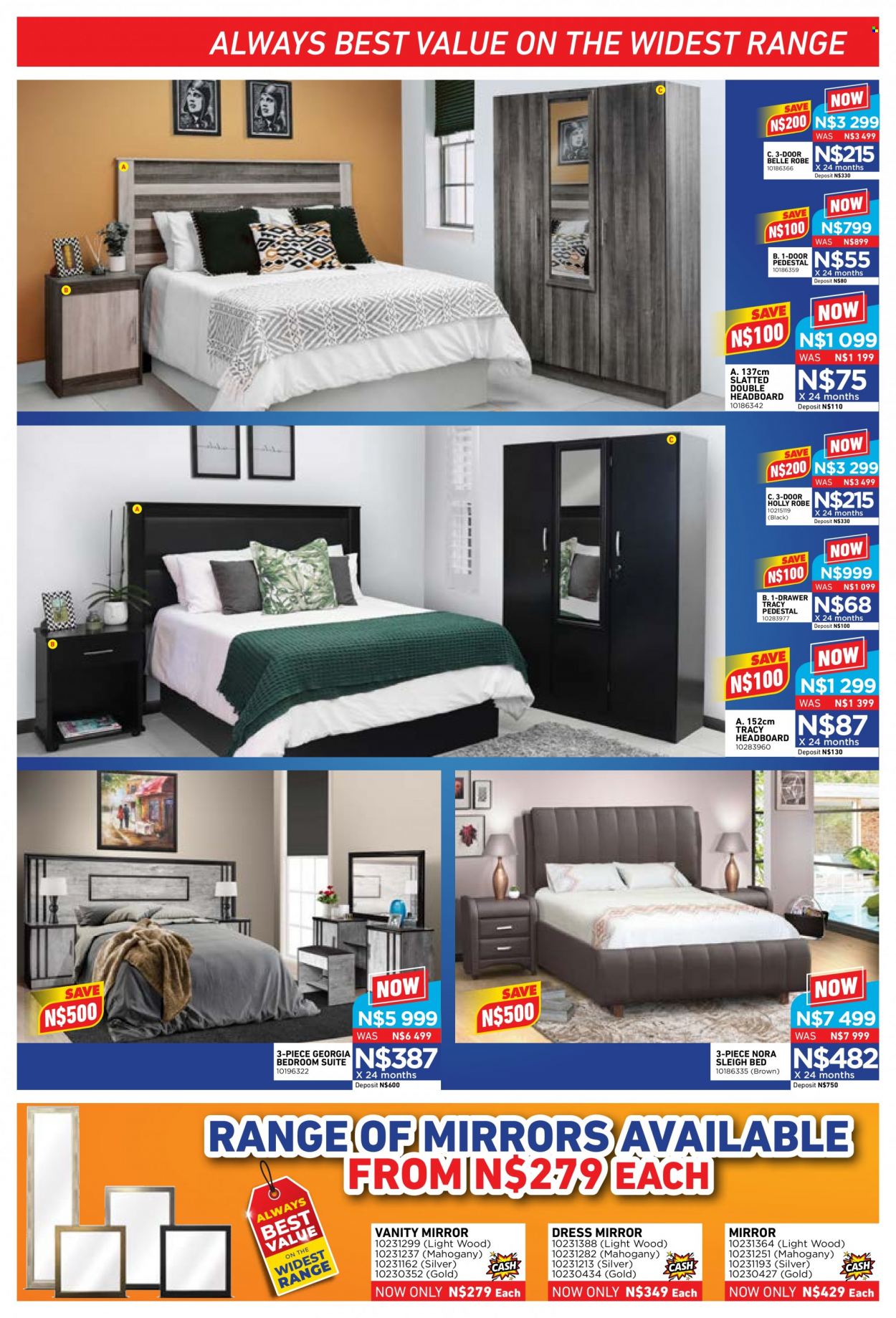 Furnmart catalogue  - 19/09/2022 - 15/10/2022 - Sales products - bedroom suite, bed, headboard, vanity, mirror. Page 3.