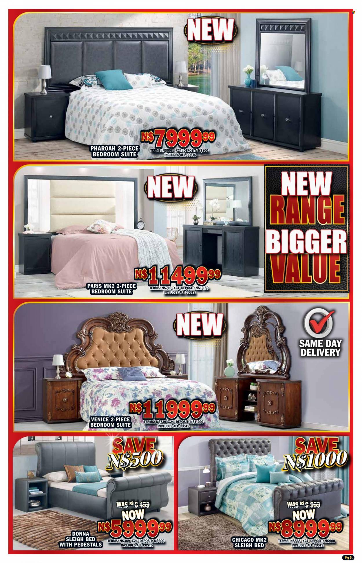 Lewis catalogue  - 19/09/2022 - 15/10/2022 - Sales products - bedroom suite, bed. Page 3.