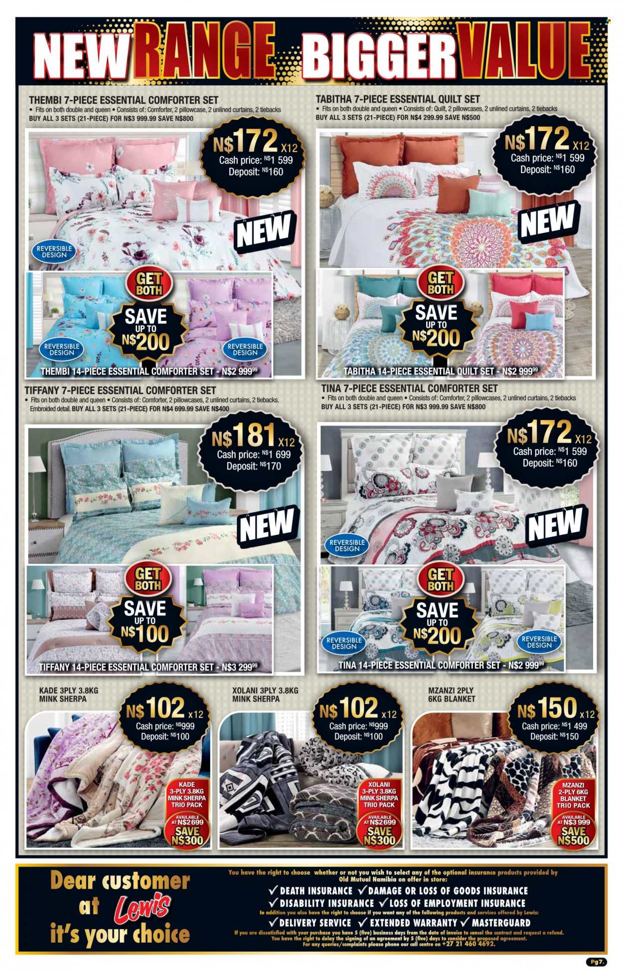 thumbnail - Lewis catalogue  - 19/09/2022 - 15/10/2022 - Sales products - blanket, comforter, pillowcase, quilt, curtain. Page 7.
